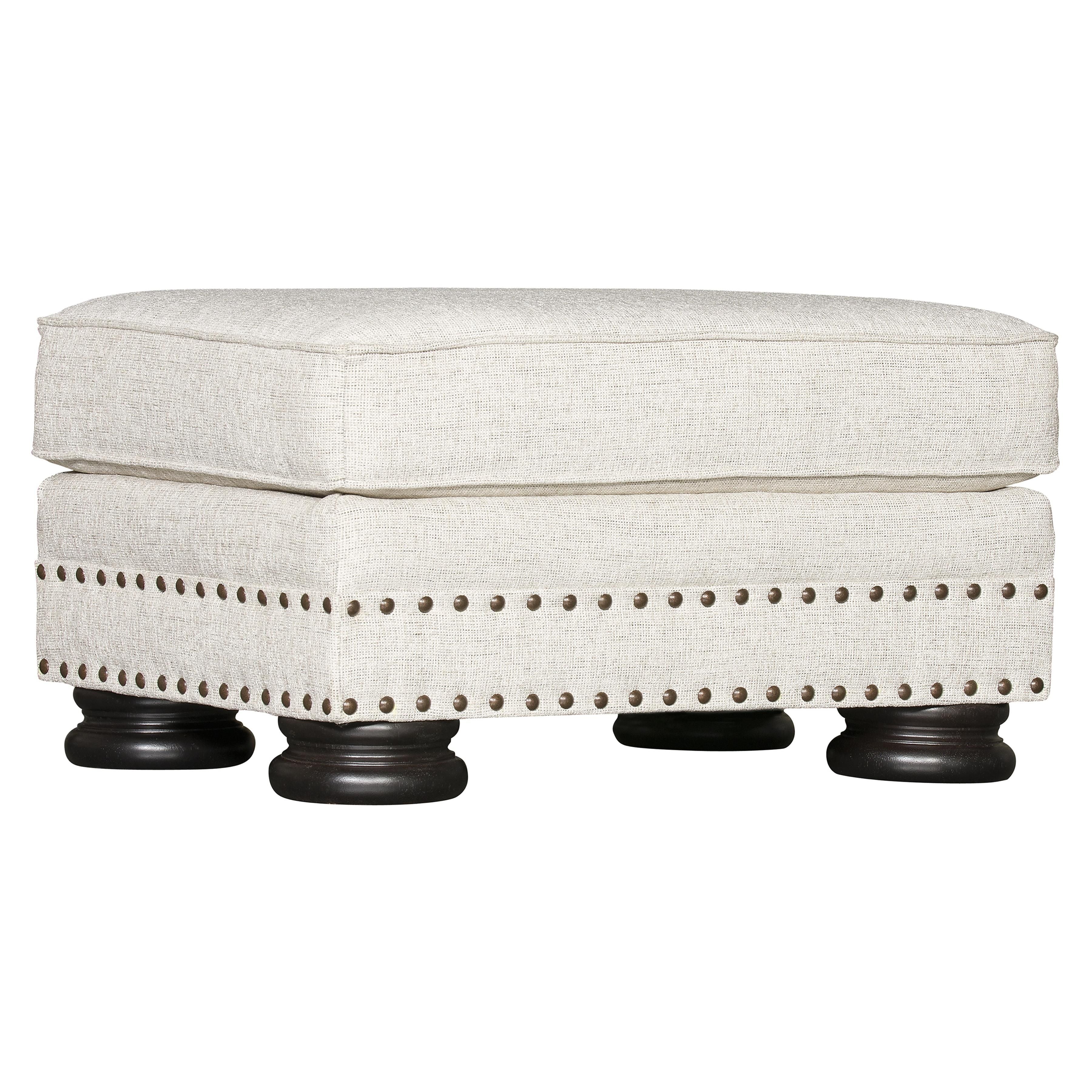 Bernhardt Furniture Foster Fabric Ottoman