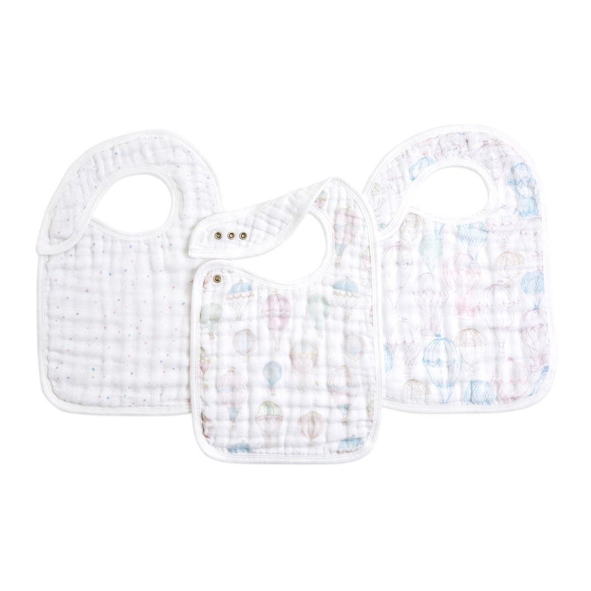 Organic Cotton Snap Bibs 3 Pack