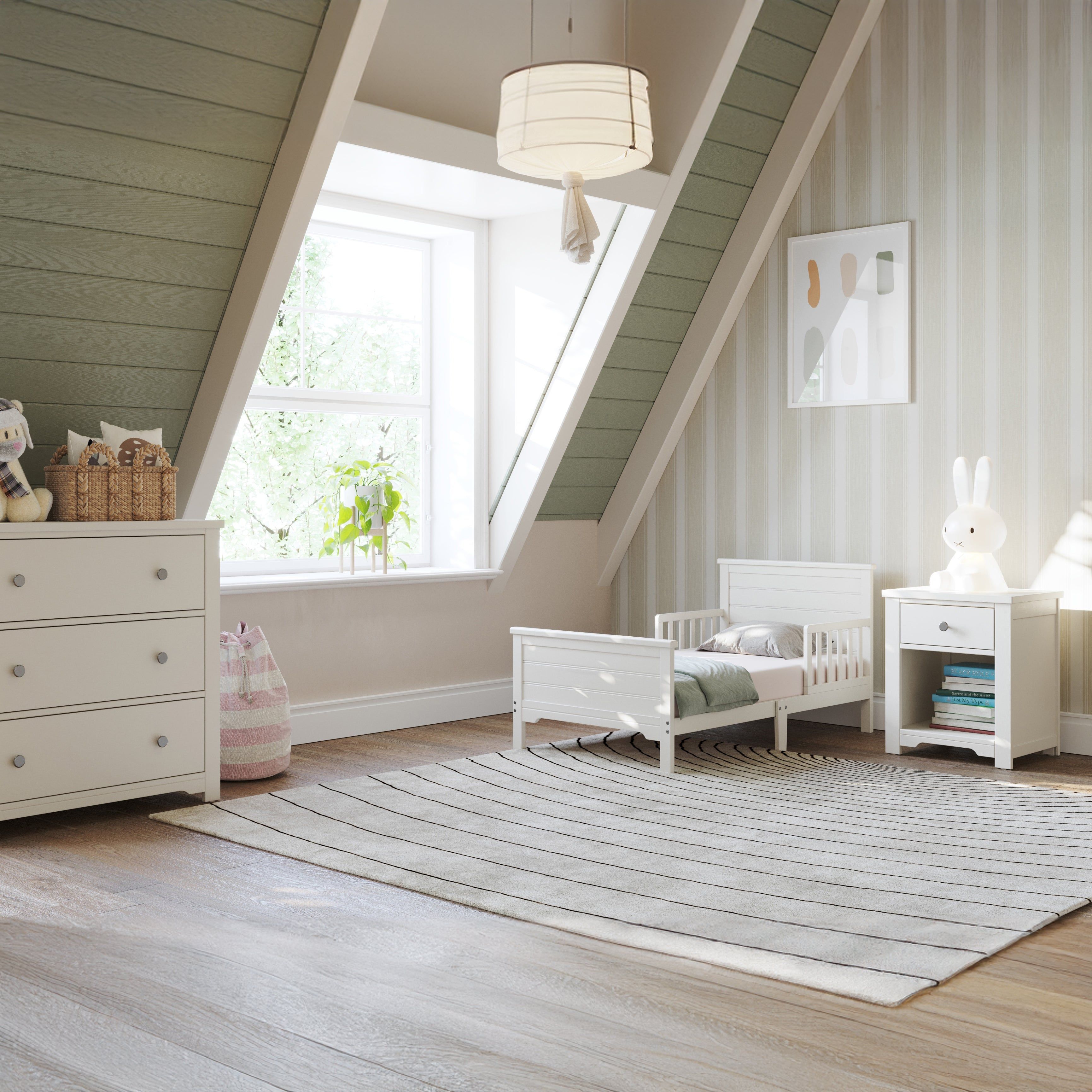 Harmony 3-Drawer Dresser With Changing Table Topper, Brushed Cotton