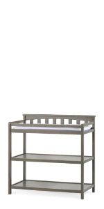 Flat Top Baby Changing Table, Dapper Gray