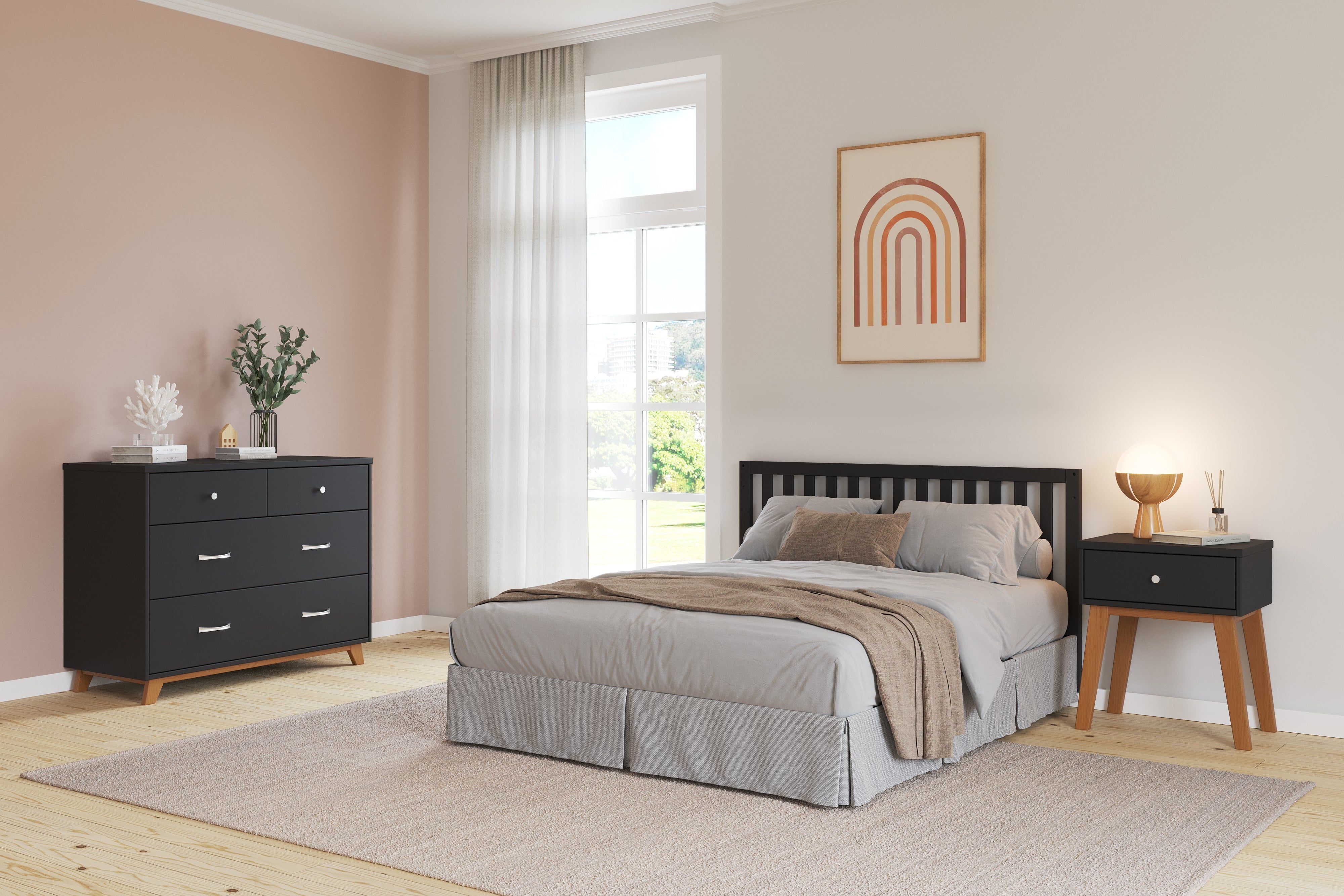 Soho 3-Drawer Dresser, Ebony