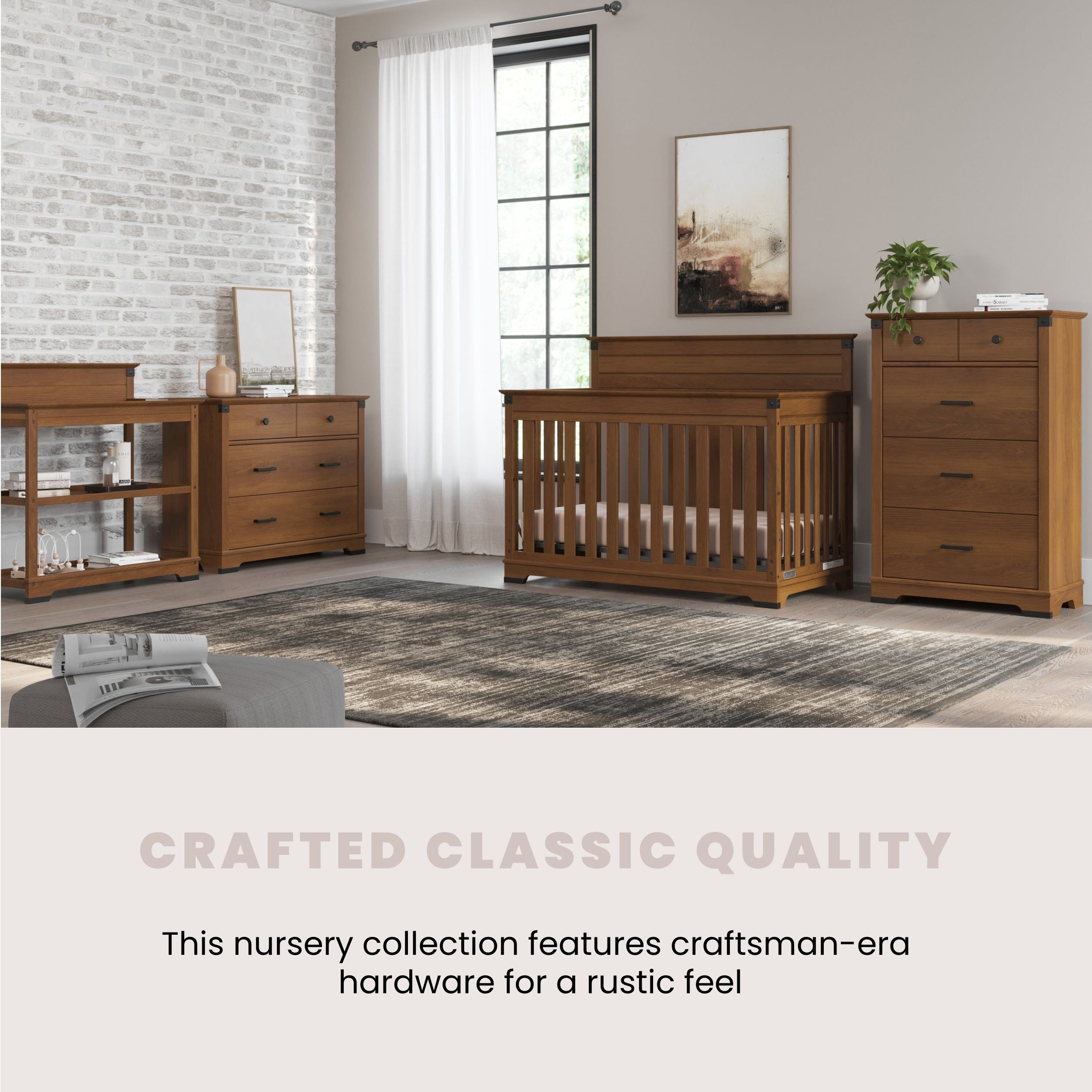 Redmond 4-in-1 Convertible Crib, Coach Cherry