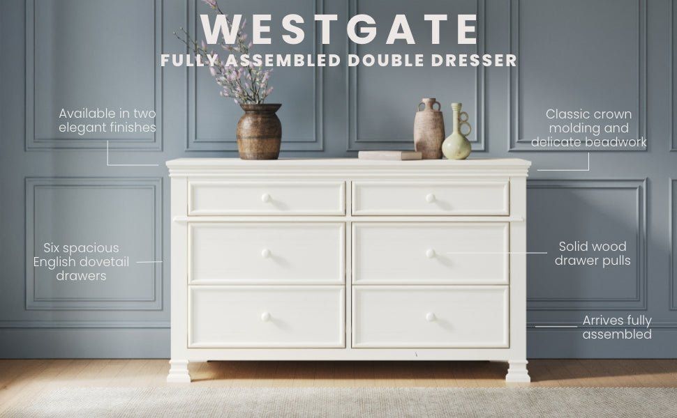 Westgate Double Dresser, Vintage Linen