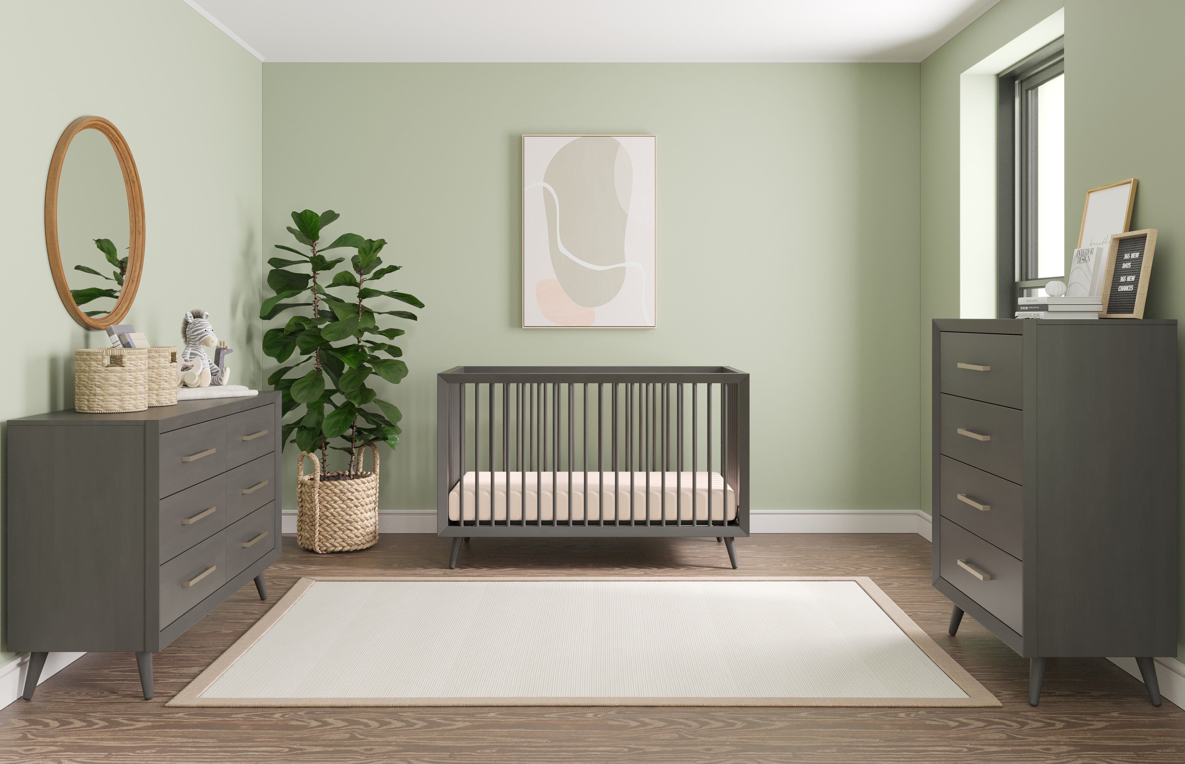 Cranbrook 4-in-1 Convertible Crib, Lunar Gray
