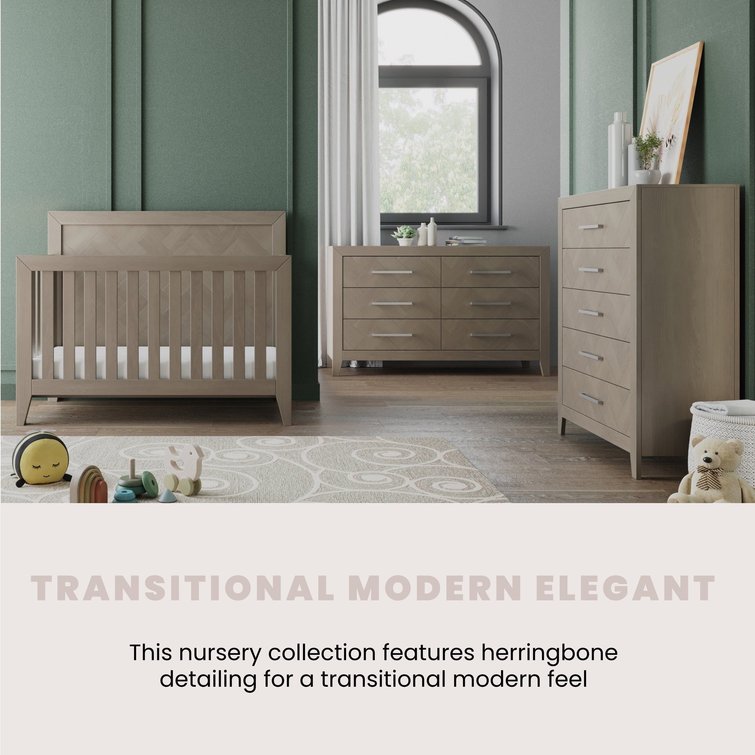 Kieran 6-Drawer Double Dresser, Crescent Gray