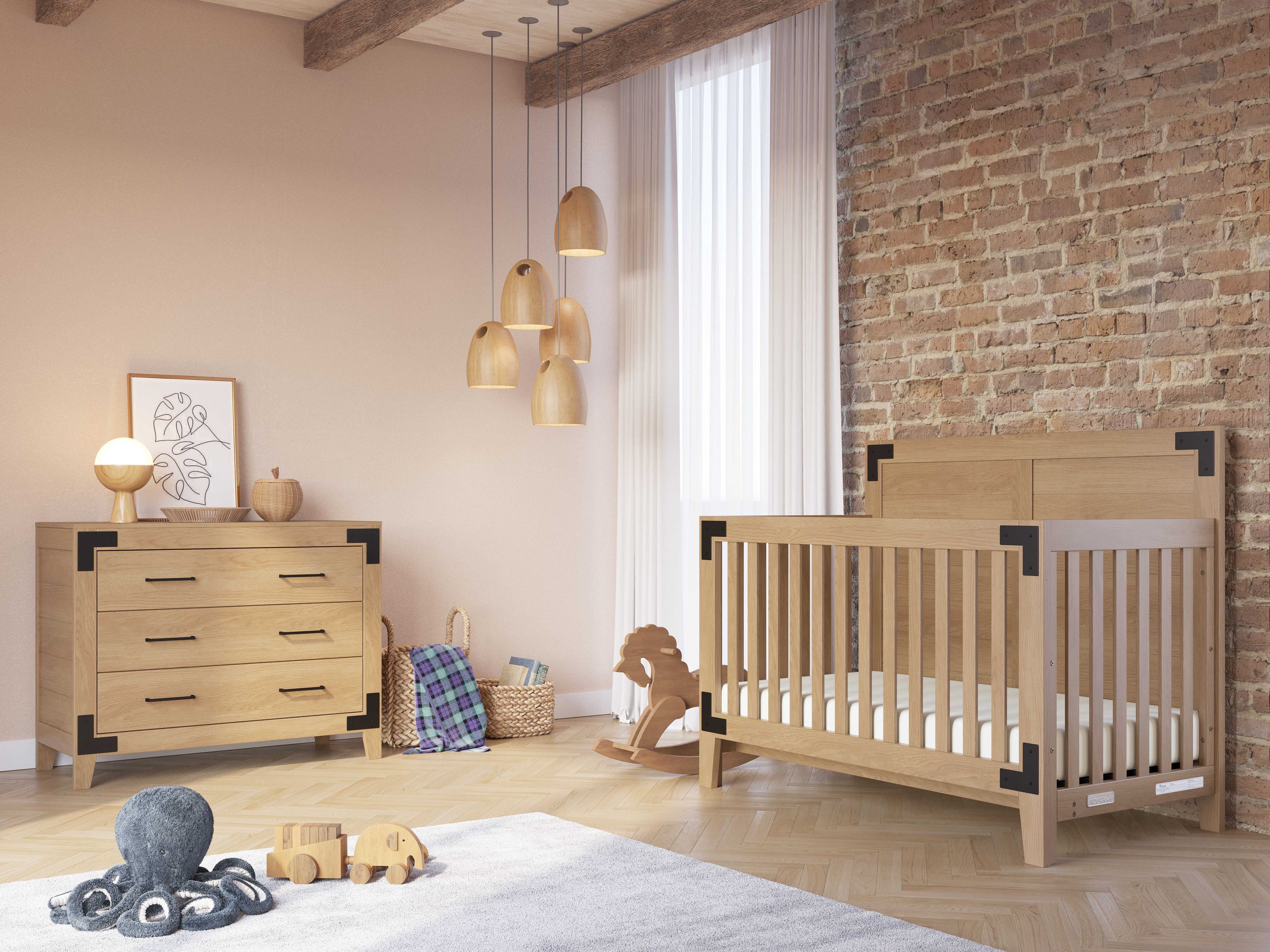 Lucas 4-in-1 Convertible Crib, Nutmeg