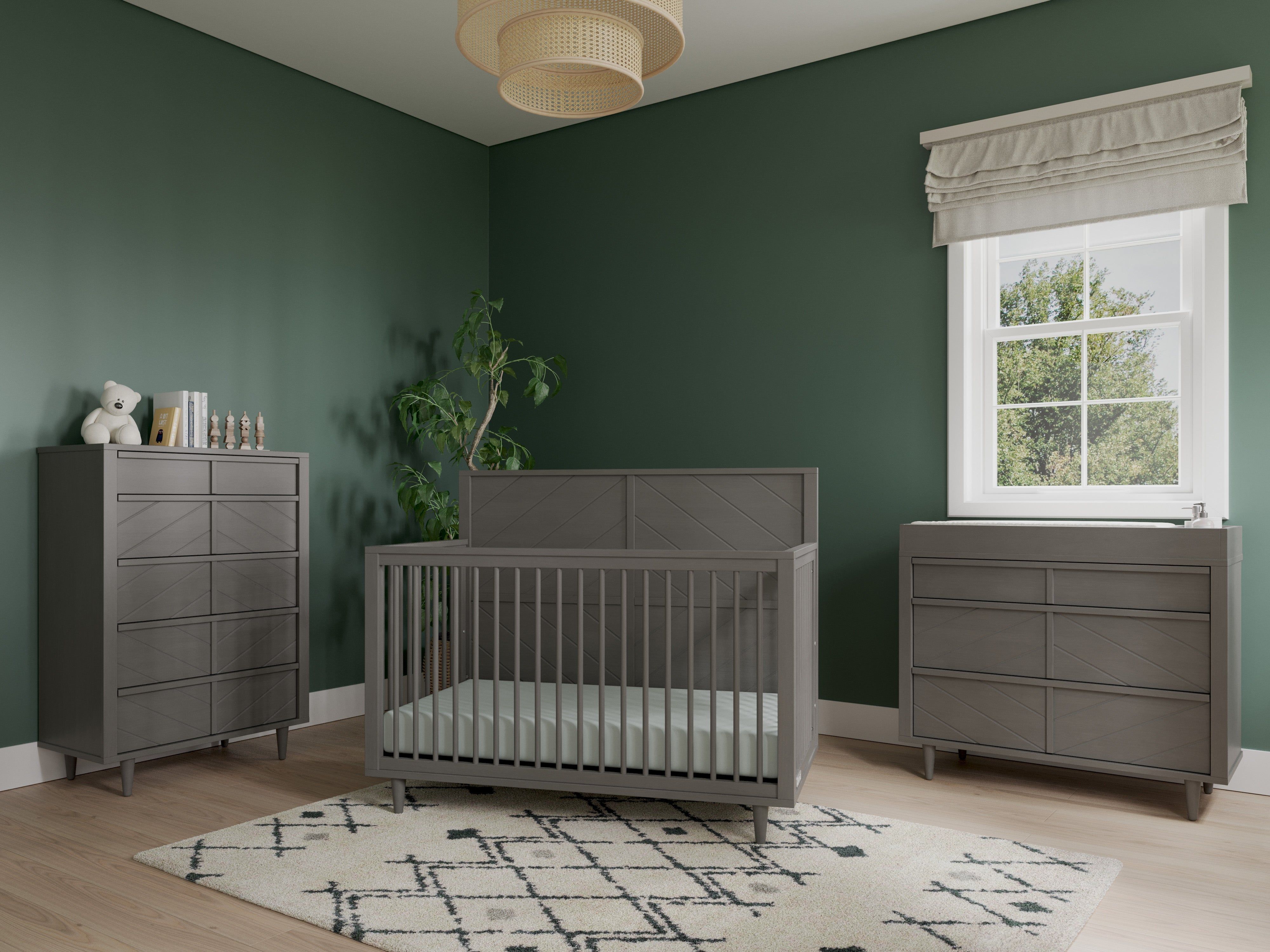 Surrey Hill 4-in-1 Convertible Crib, Lunar Gray