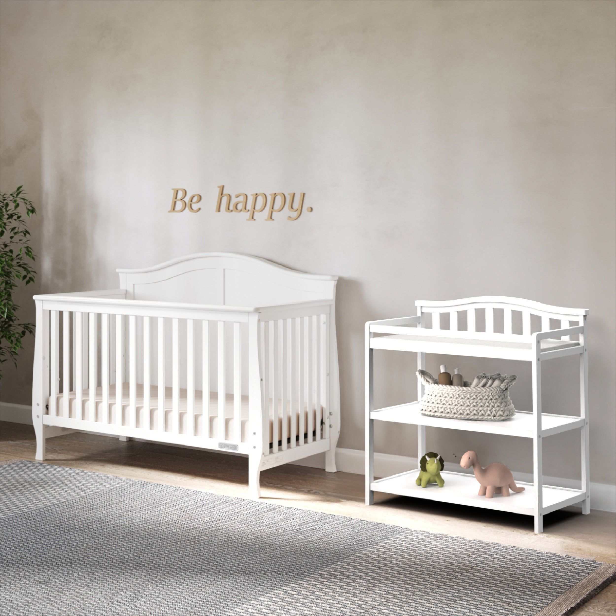 Camden 4-in-1 Convertible Crib, Matte White