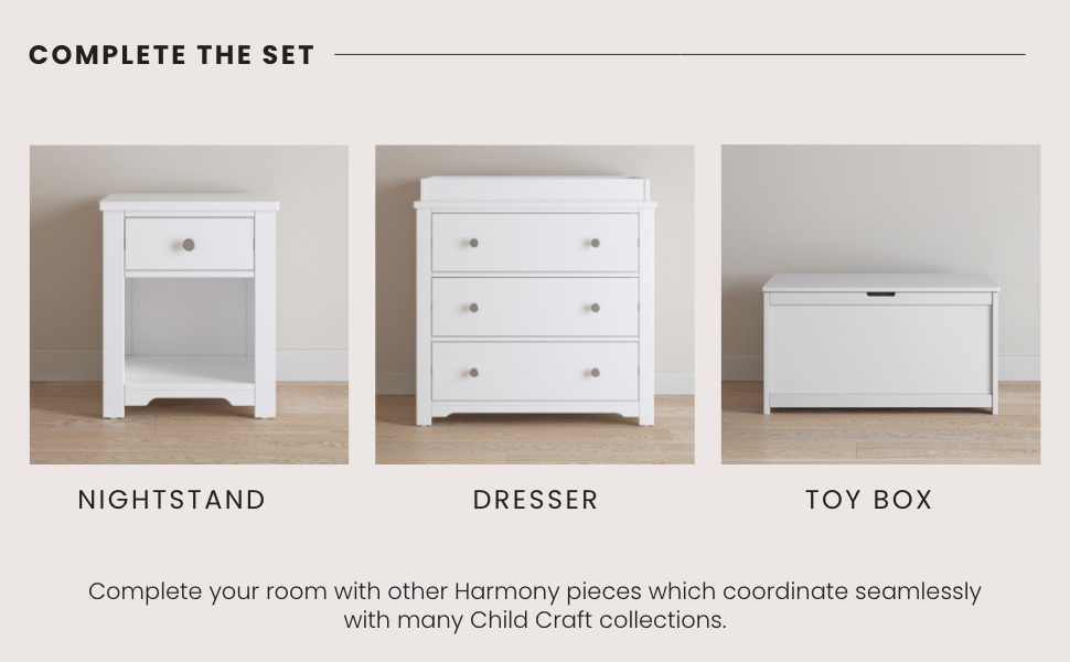 Harmony 33" Kids Toy Box, Matte White