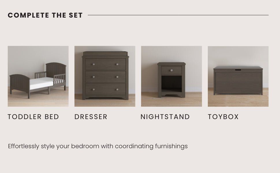 Hampton Toddler Bed, Dapper Gray
