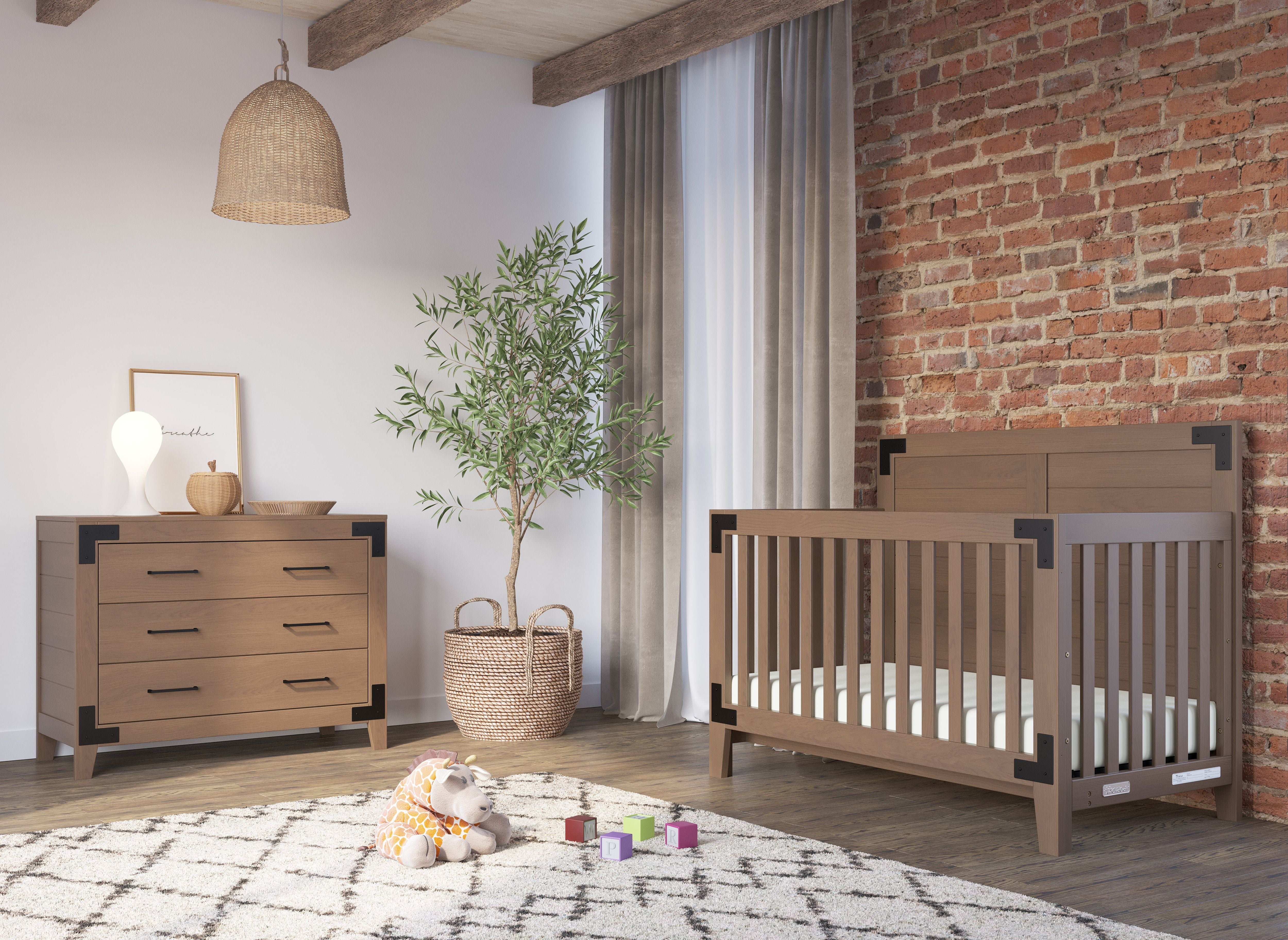 Lucas 4-in-1 Convertible Crib, Dusty Heather