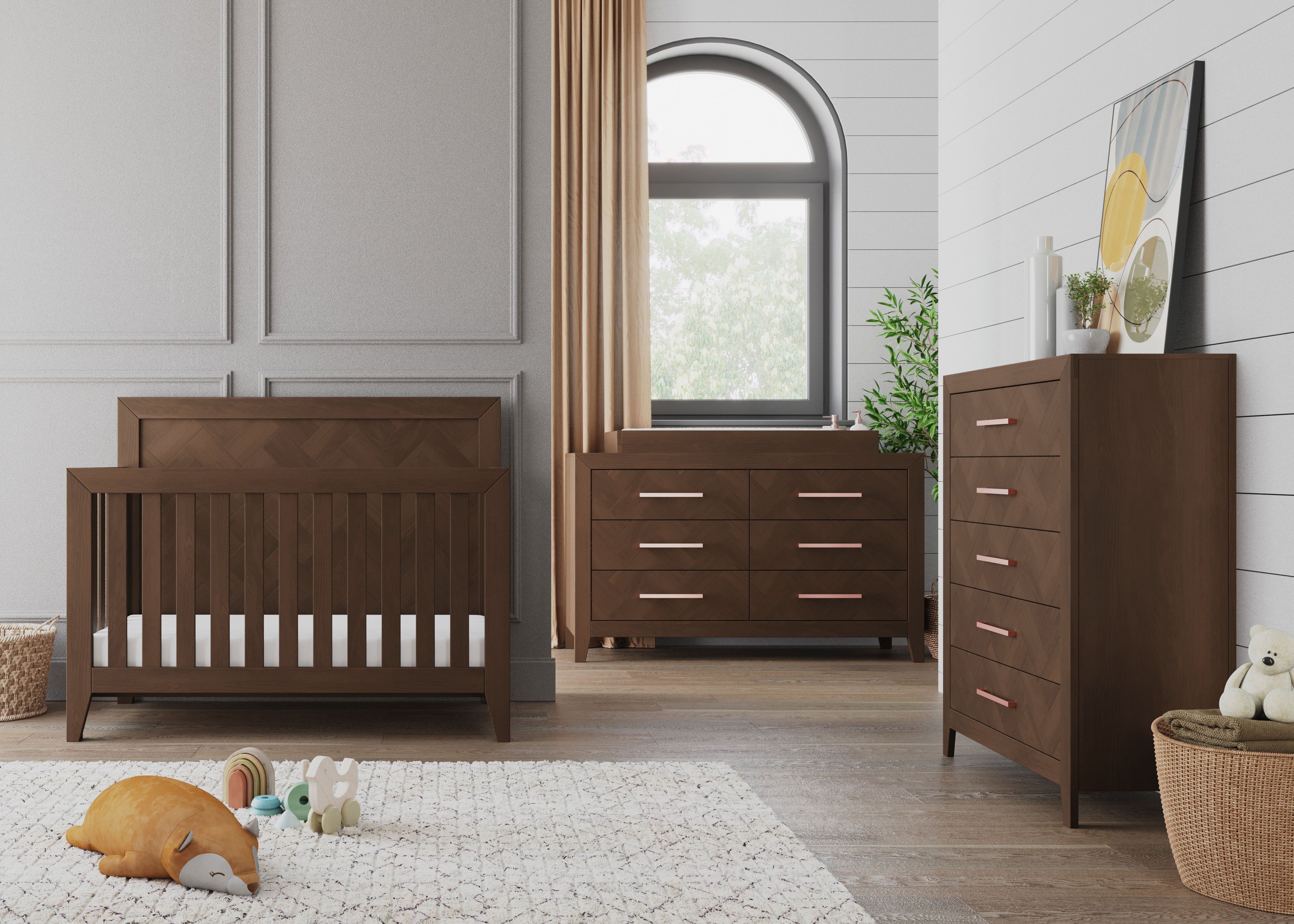 Kieran 4-in-1 Convertible Crib, Toasted Chestnut