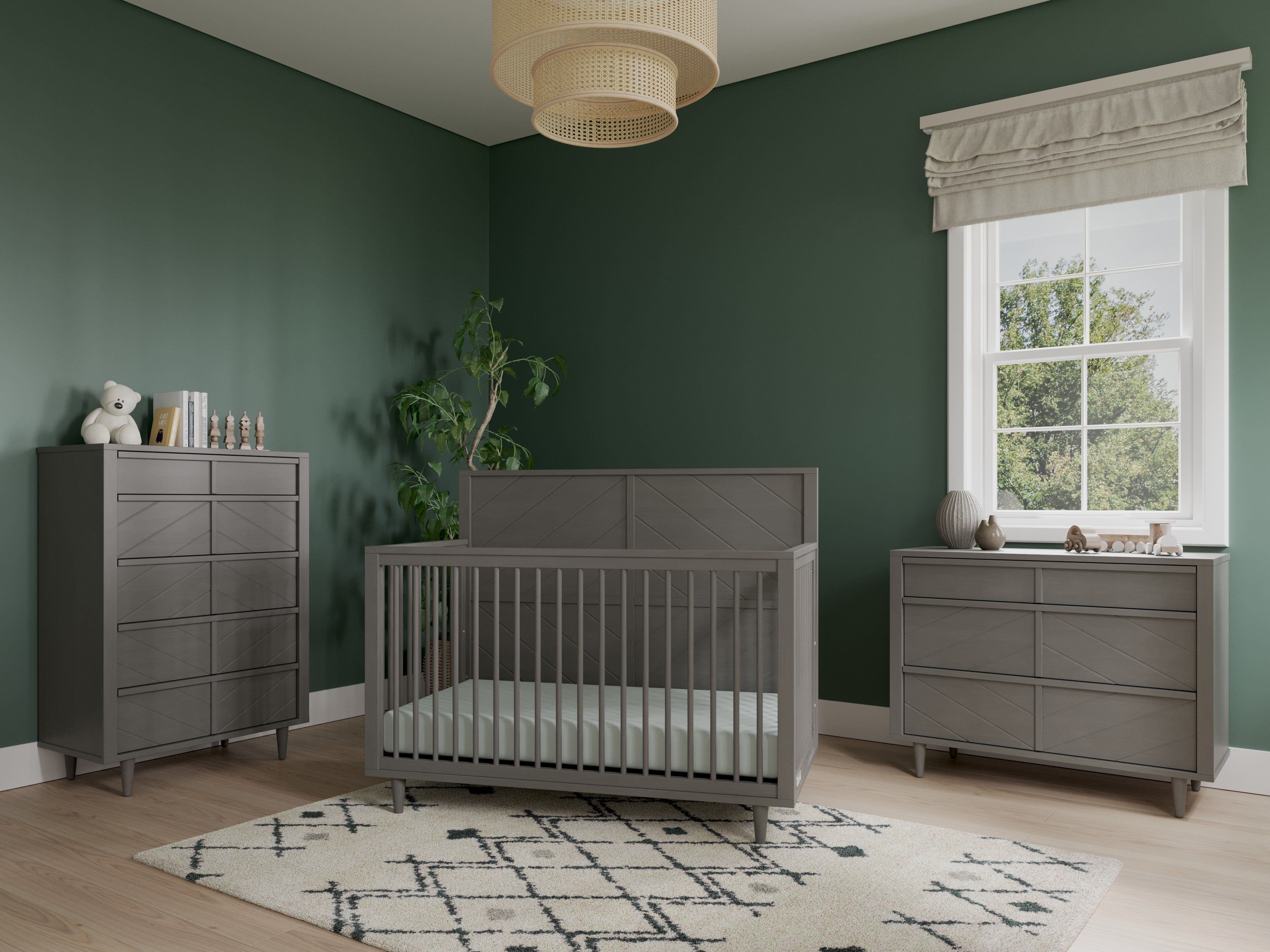 Surrey Hill 4-in-1 Convertible Crib, Lunar Gray