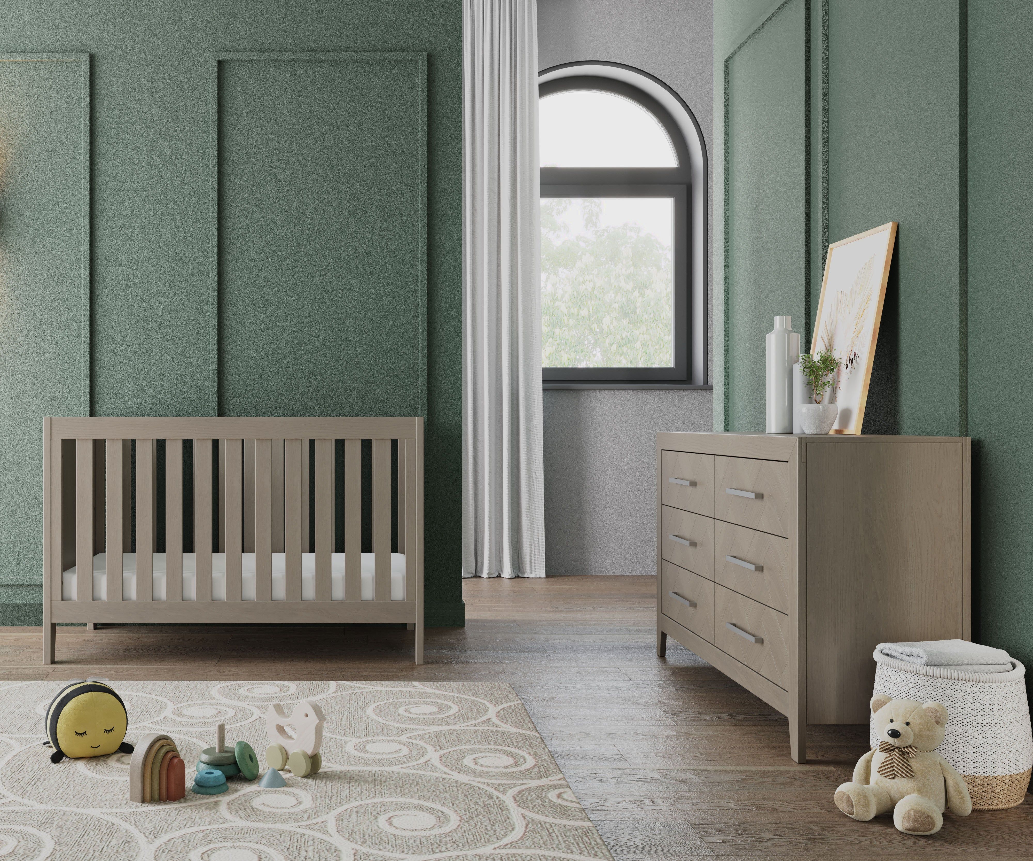 Kieran 6-Drawer Double Dresser, Crescent Gray