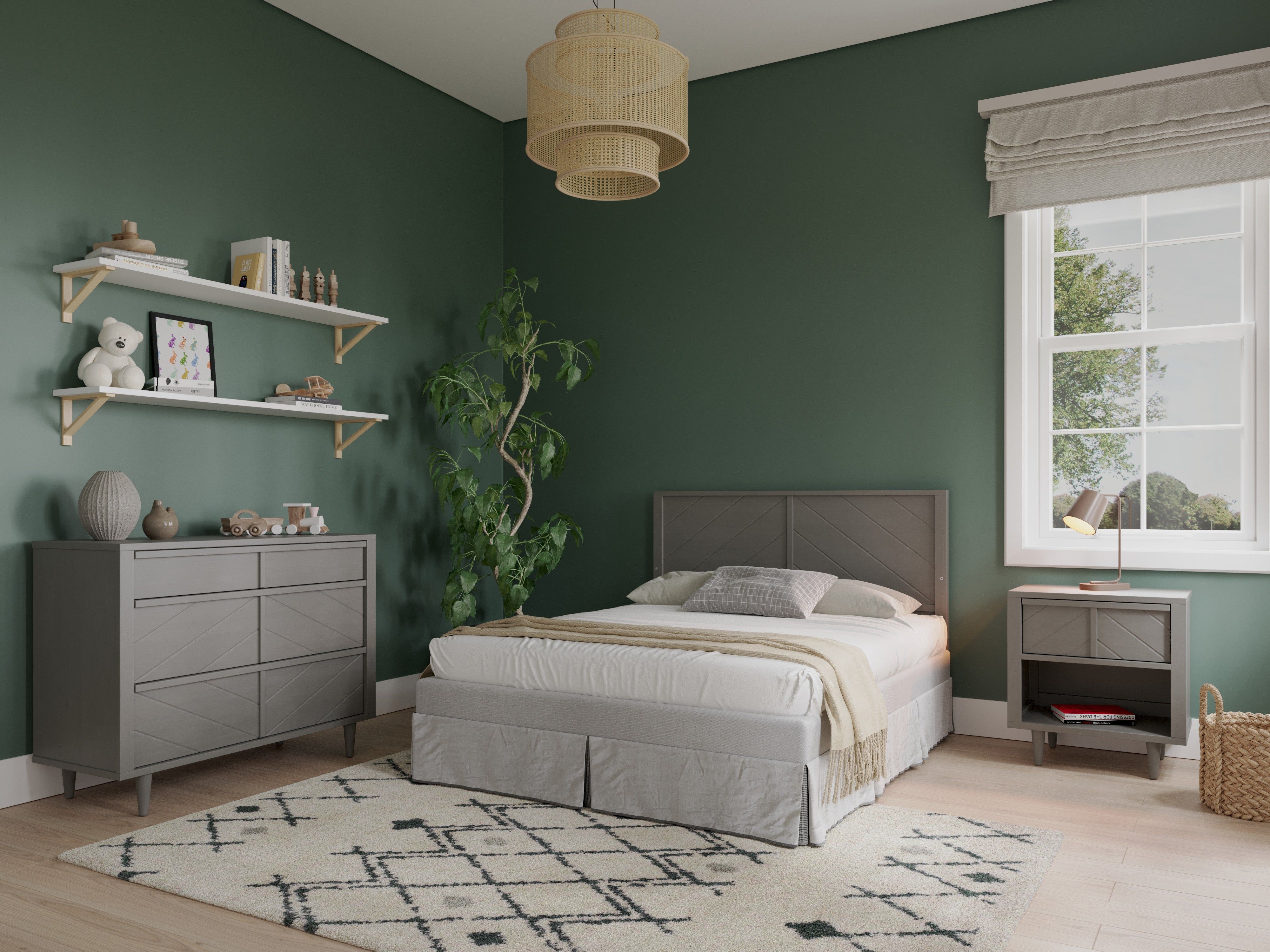 Surrey Hill 4-in-1 Convertible Crib, Lunar Gray