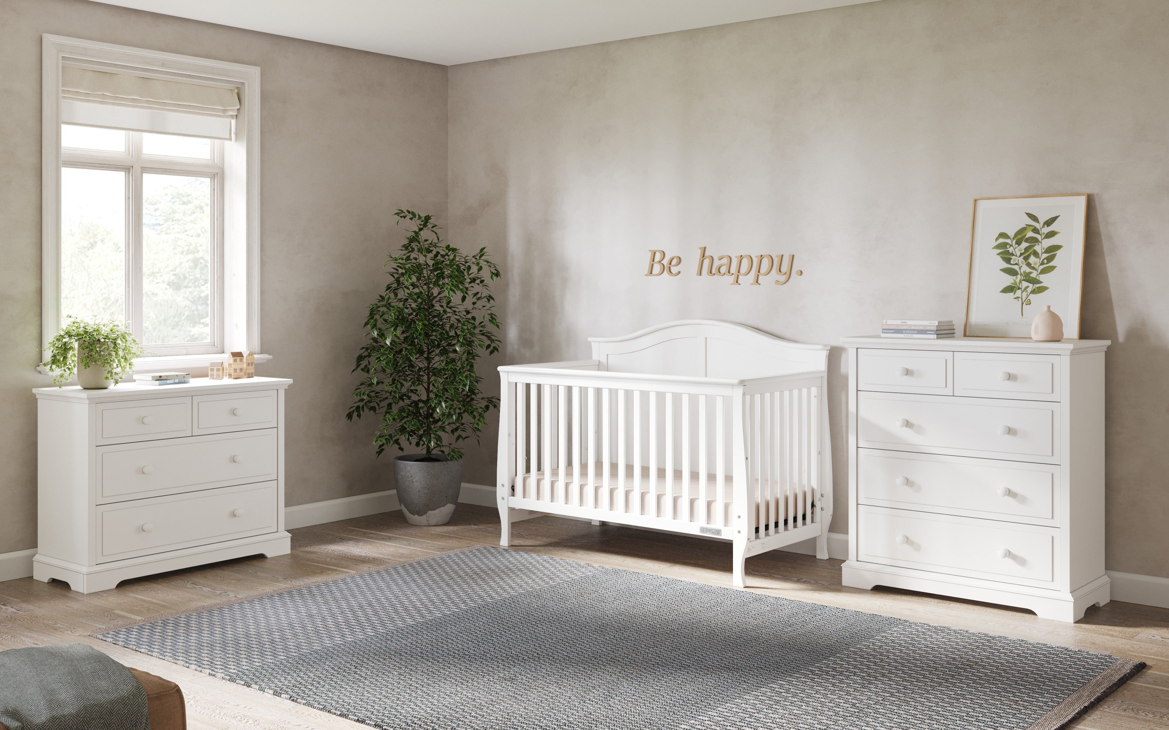 Camden 4-in-1 Convertible Crib, Matte White