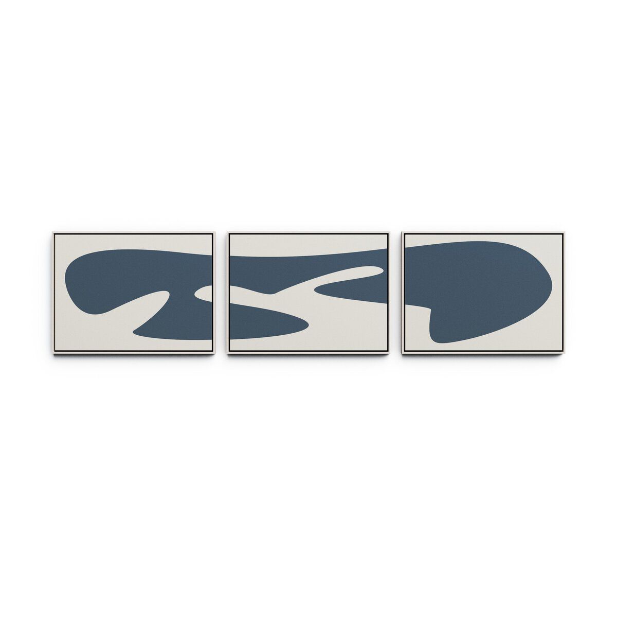 Organic Curves 3 Triptych By Fh Art Studio