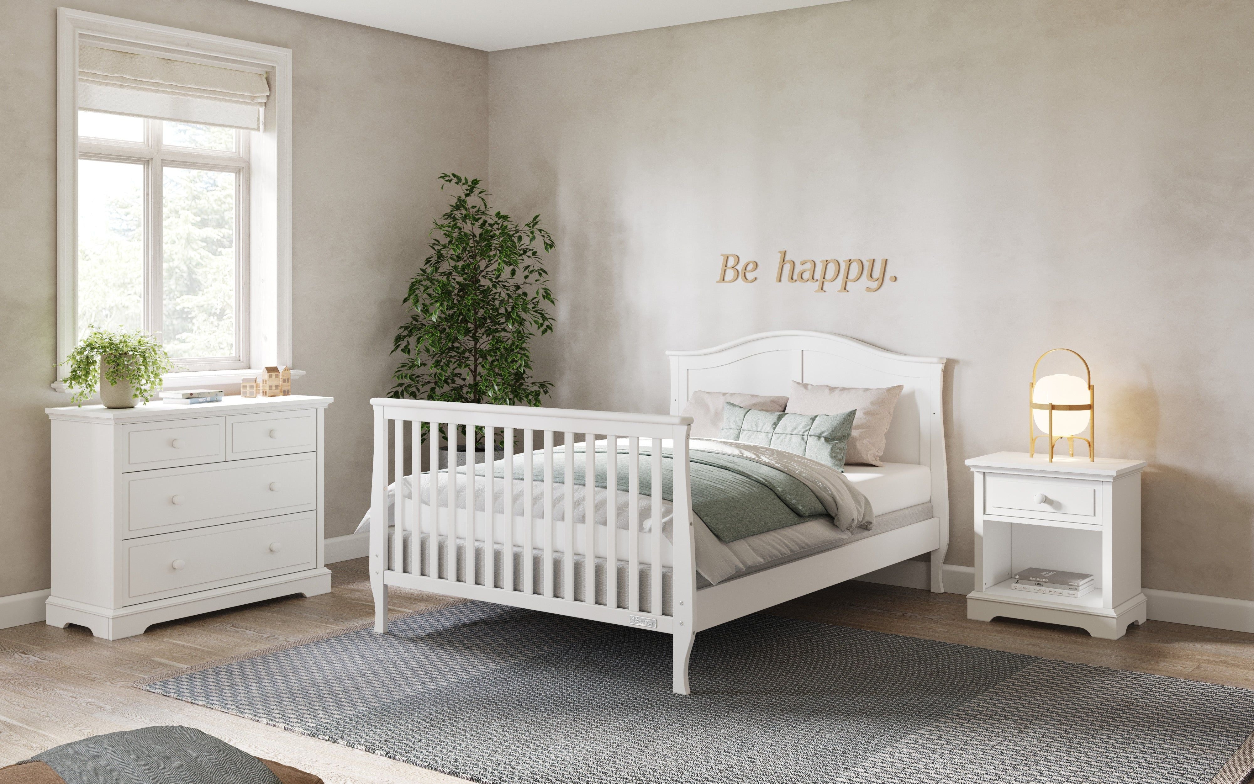 Camden 4-in-1 Convertible Crib, Matte White