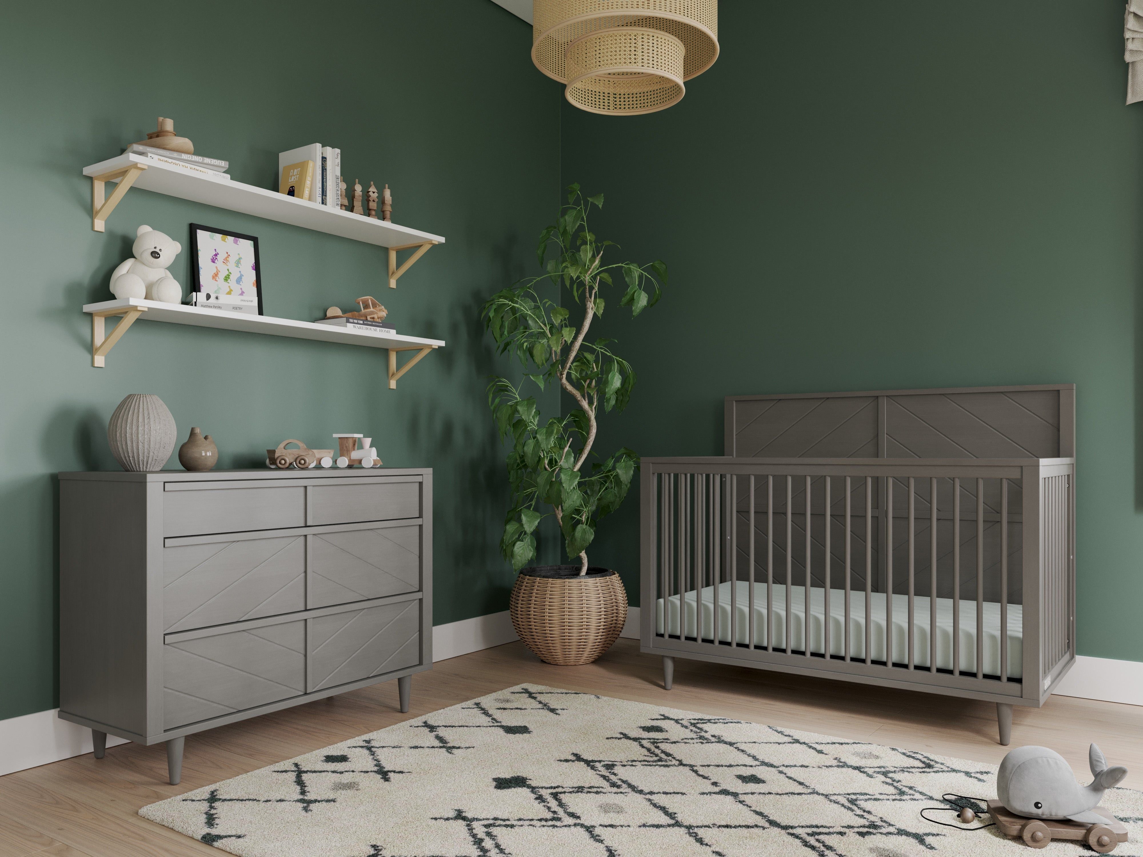Surrey Hill 4-in-1 Convertible Crib, Lunar Gray