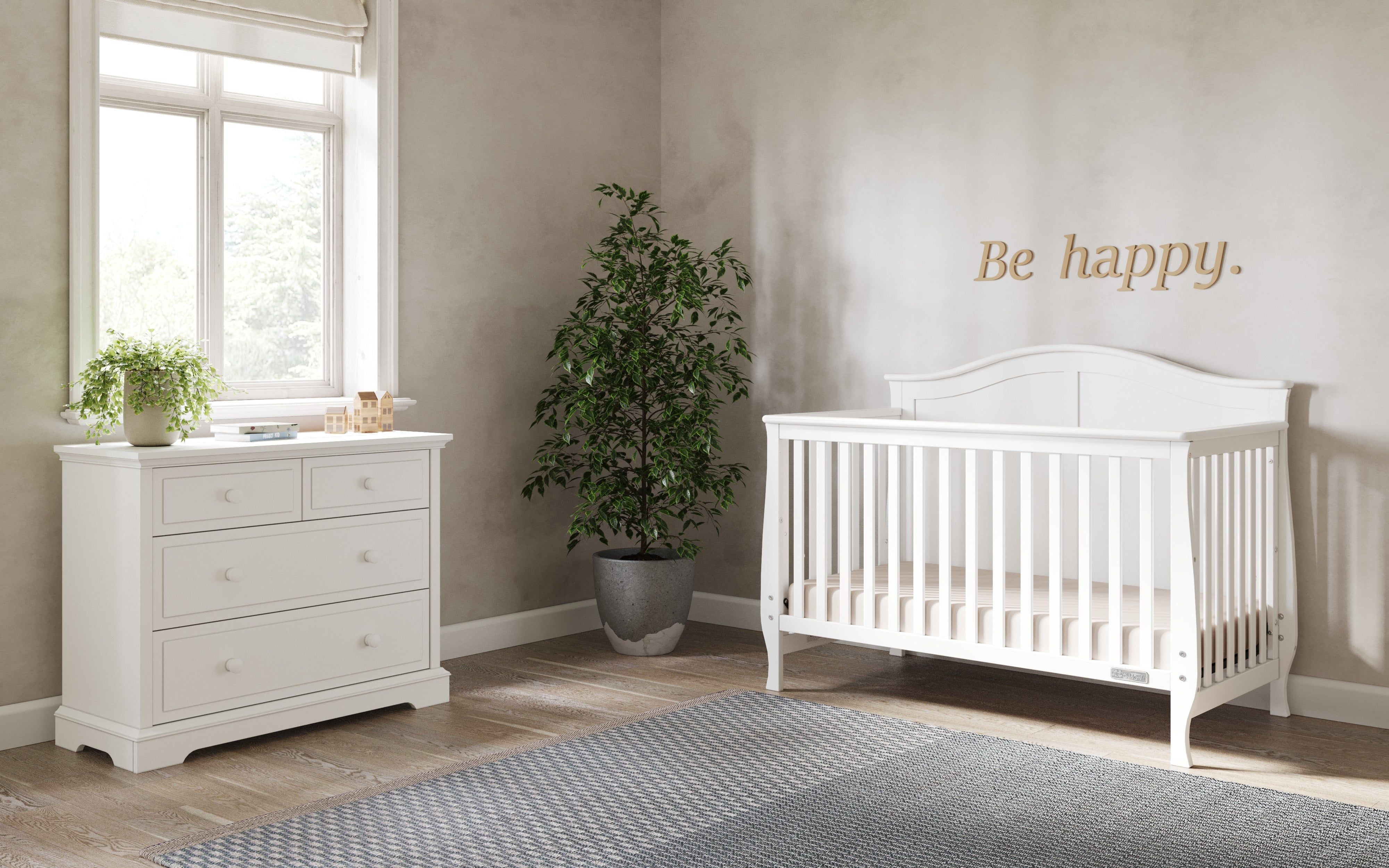 Camden 4-in-1 Convertible Crib, Matte White