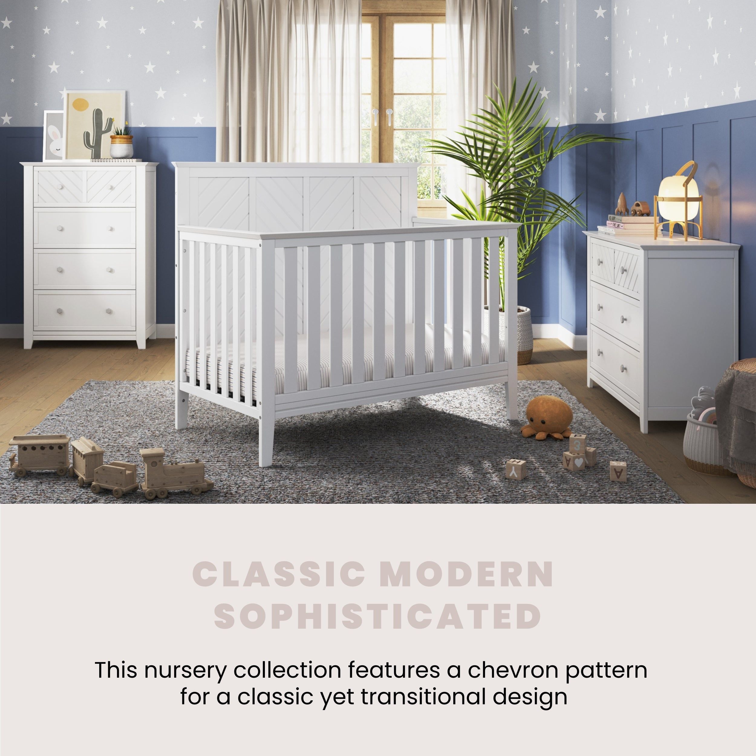 Atwood 4-in-1 Convertible Crib, Matte White