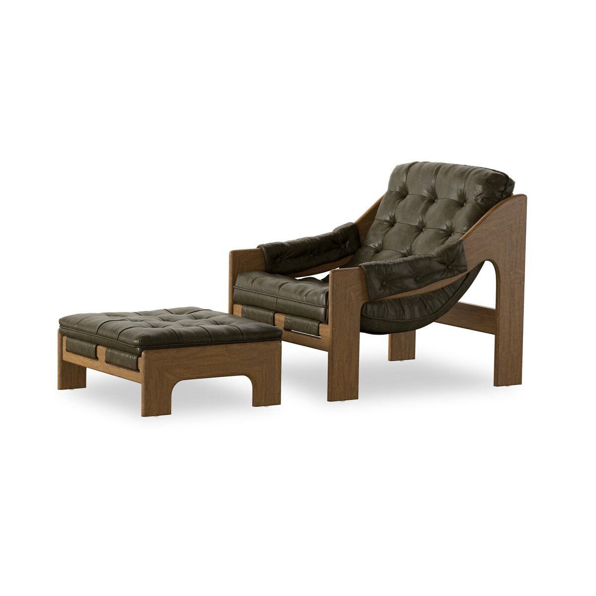 Halston Chair With Ottoman