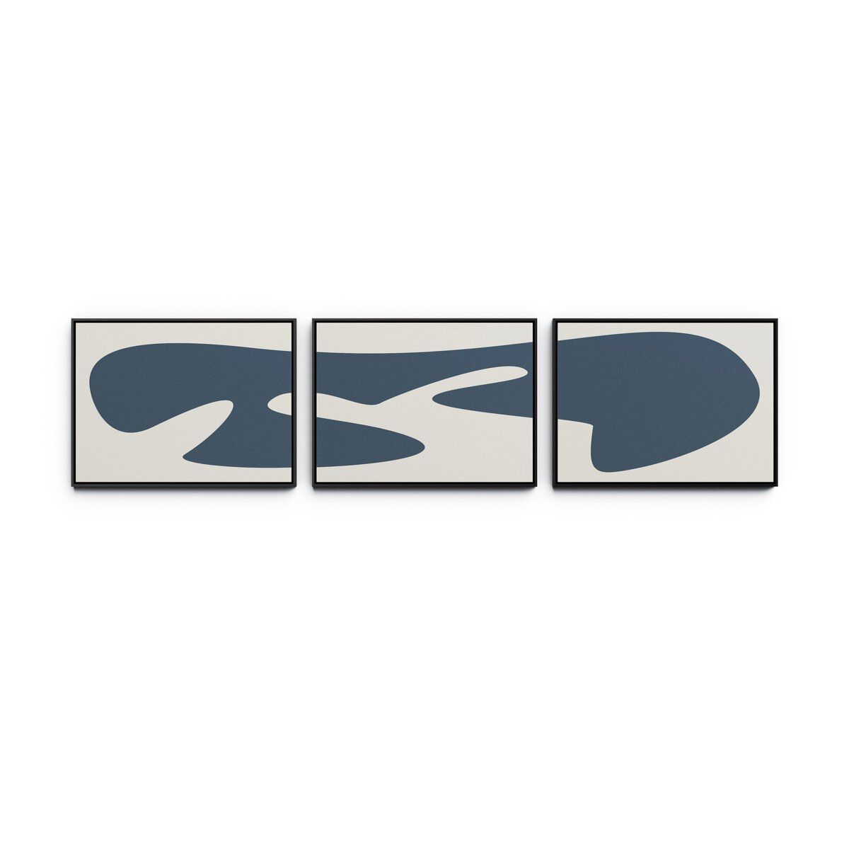 Organic Curves 3 Triptych By Fh Art Studio