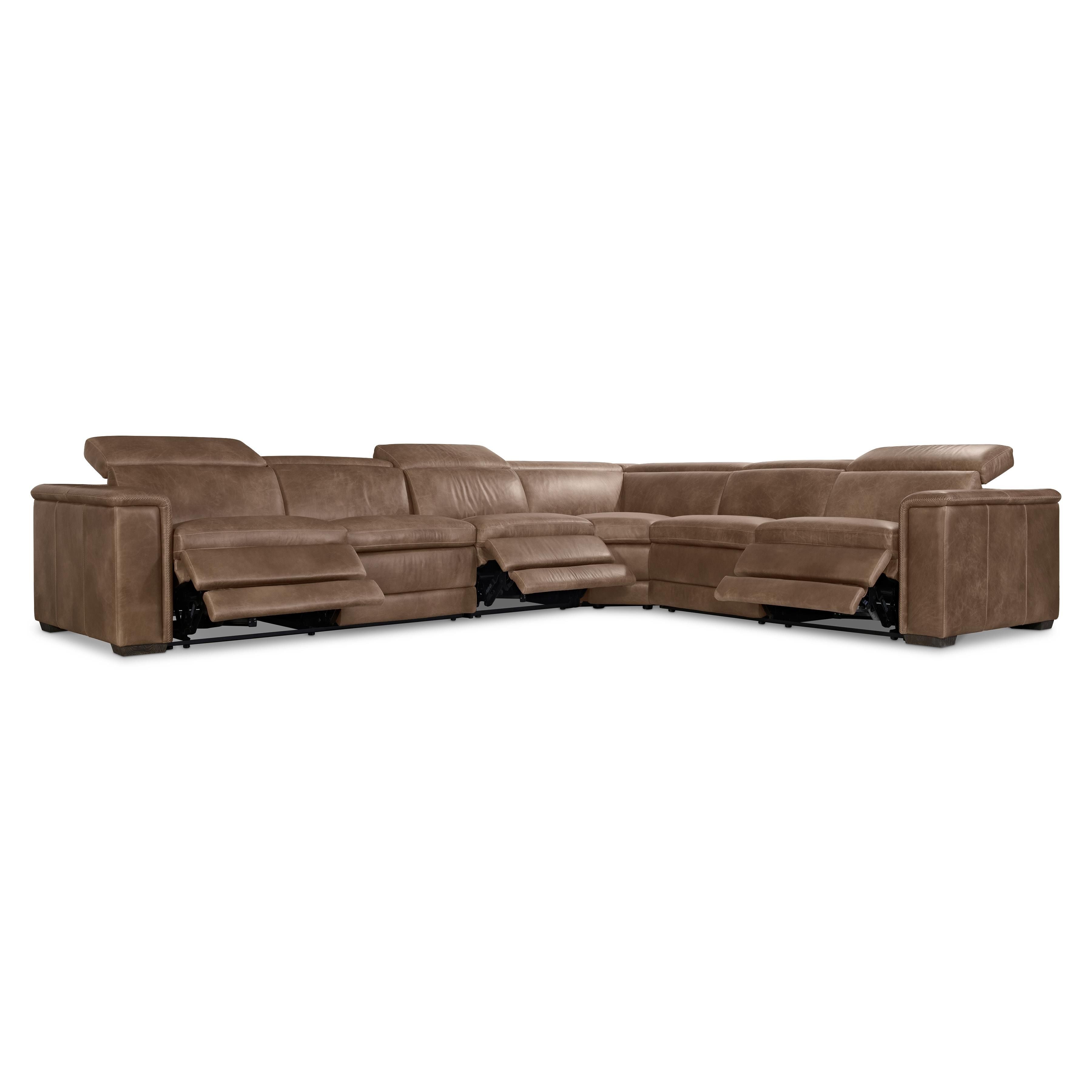Bernhardt Furniture – Lioni Leather Power Motion Sectional