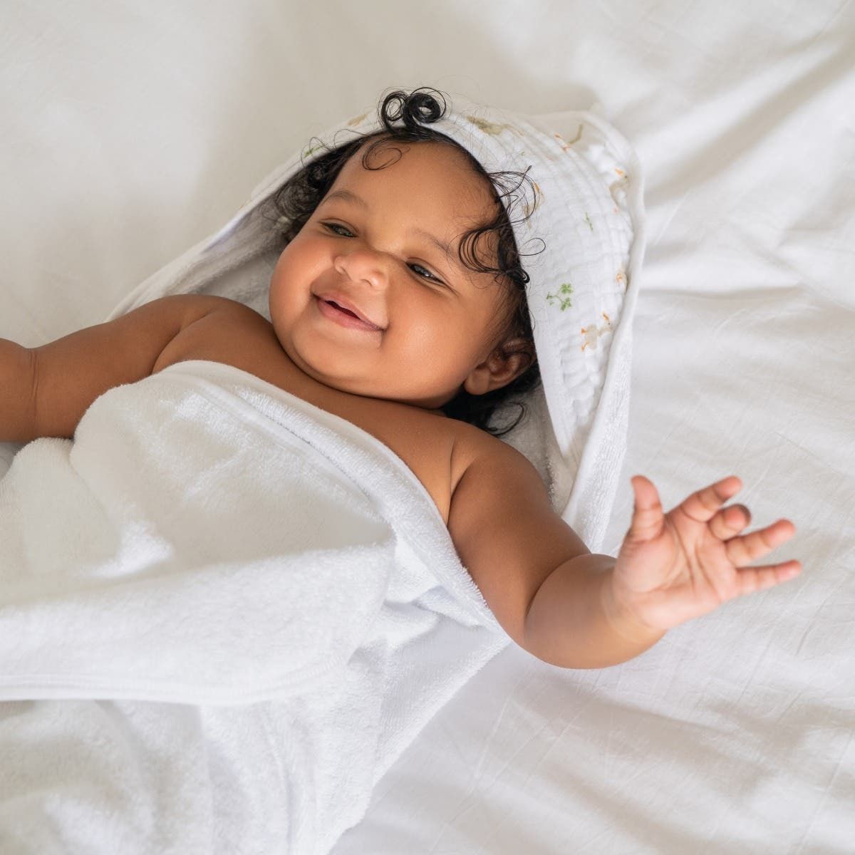 Essentials Cotton Muslin Hooded Towels 2 Pack