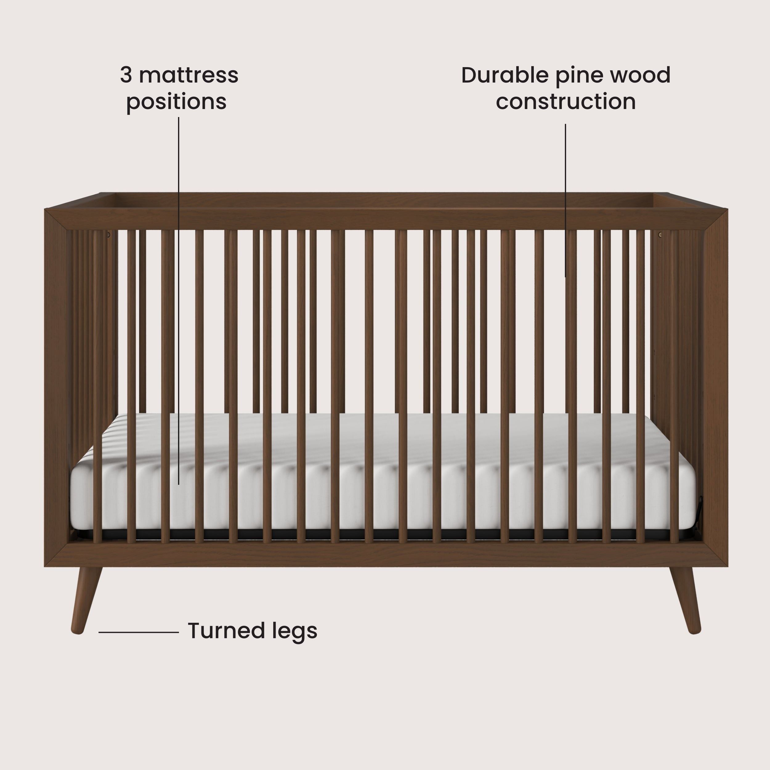 Cranbrook 4-in-1 Convertible Crib, Toasted Chestnut