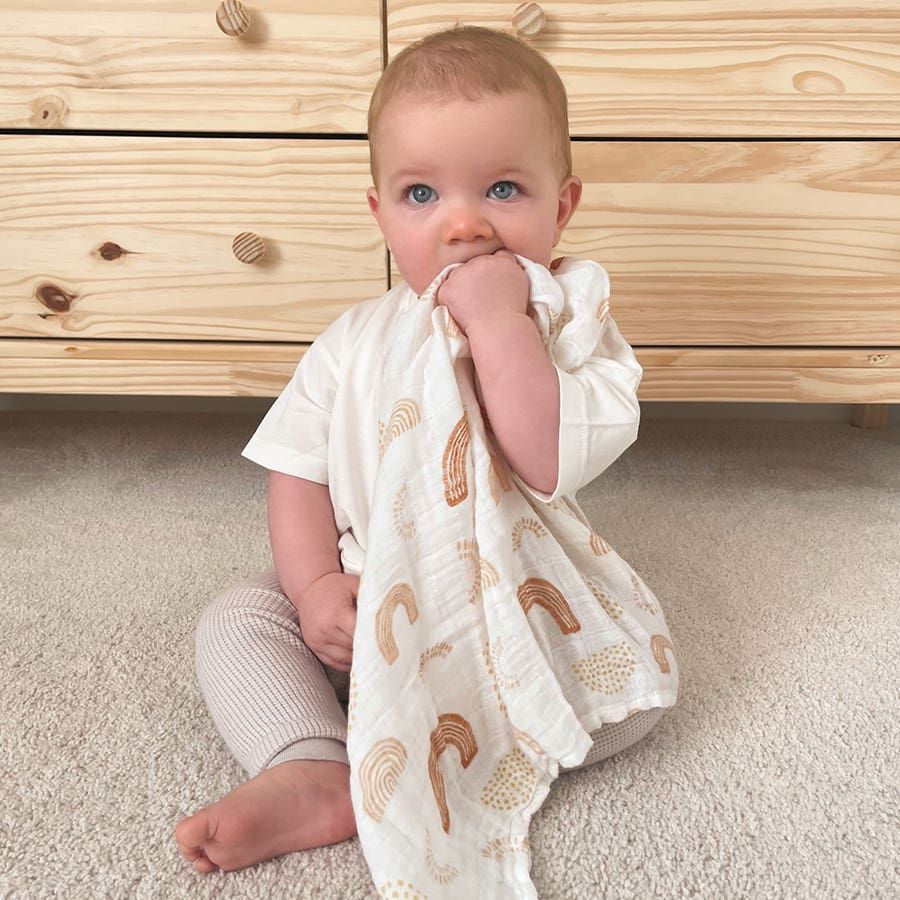 Boutique 100% Cotton Muslin Swaddle Blanket 4 Pack
