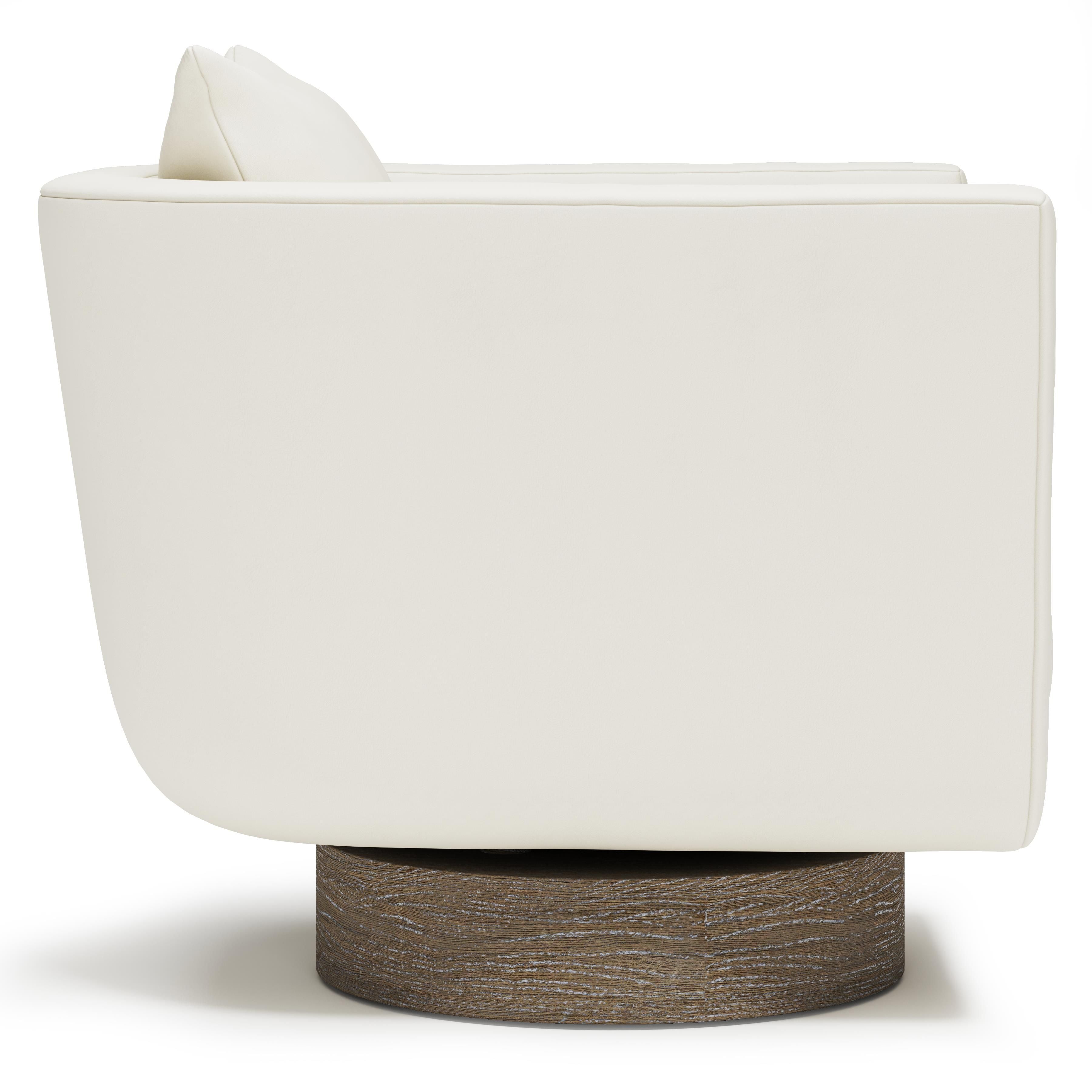 Bernhardt Gemma Leather Swivel Chair