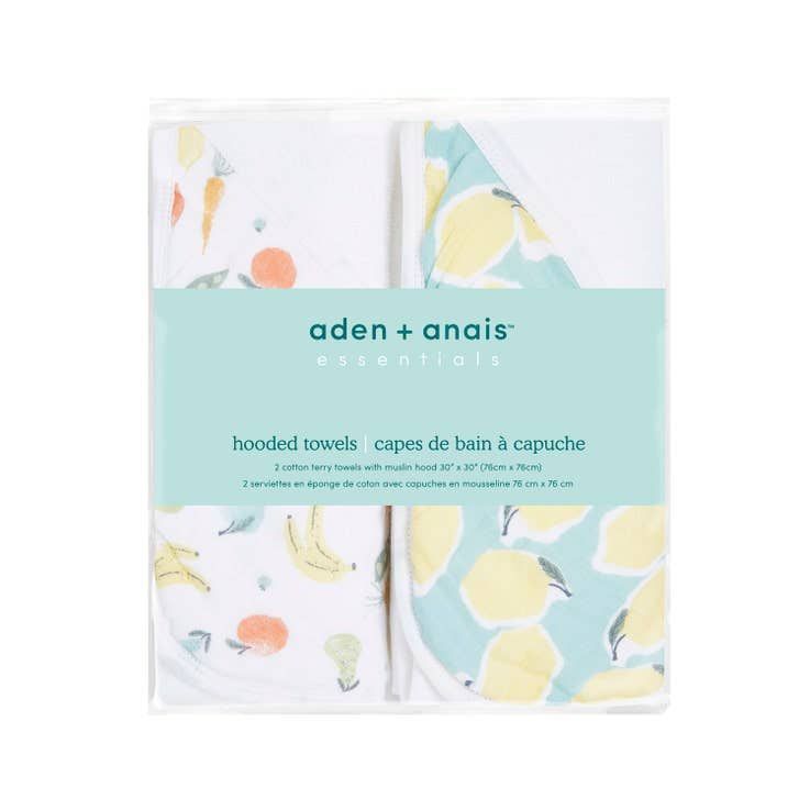 Essentials Cotton Muslin Hooded Towels 2 Pack