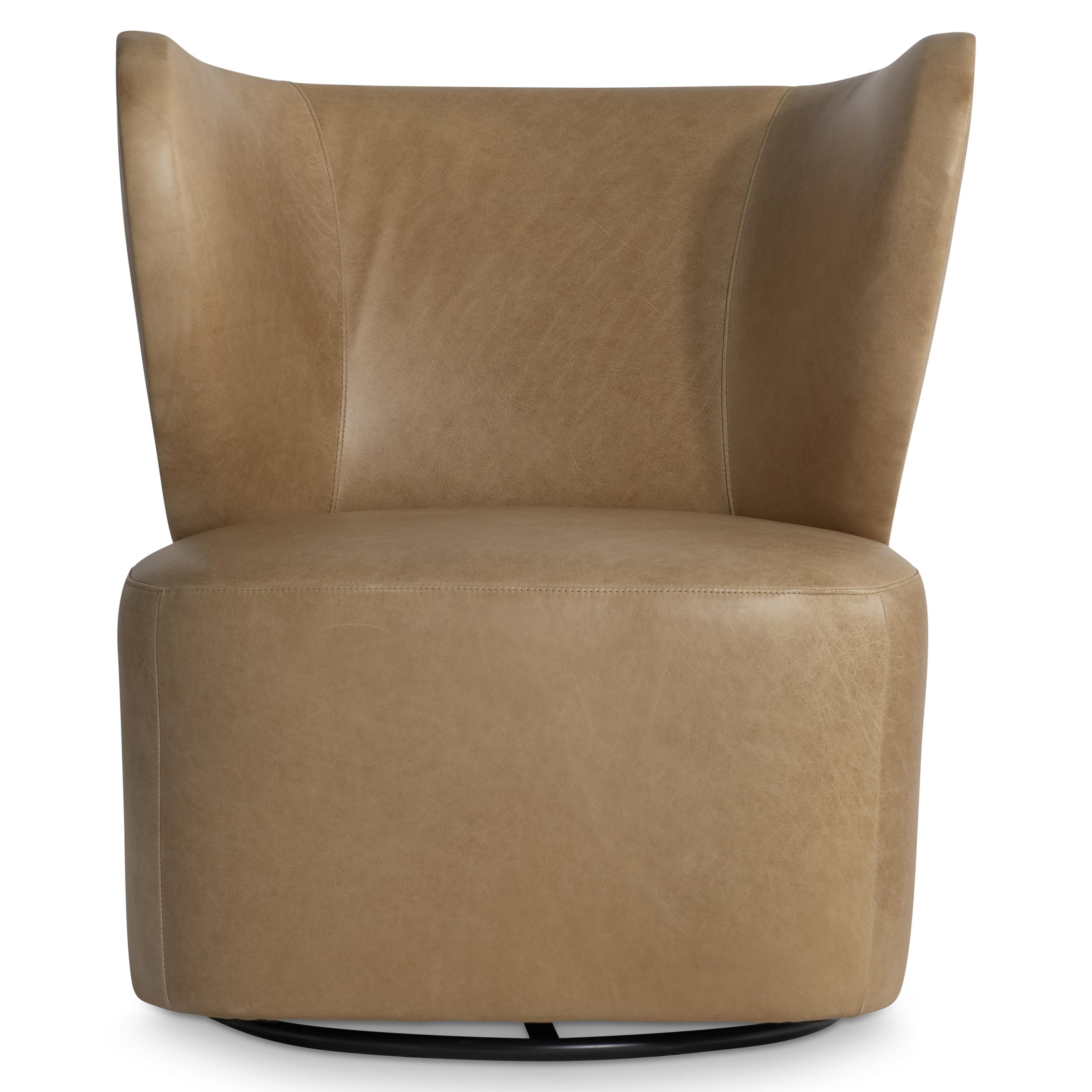 Bernhardt Furniture – Oliver Leather Swivel Chair