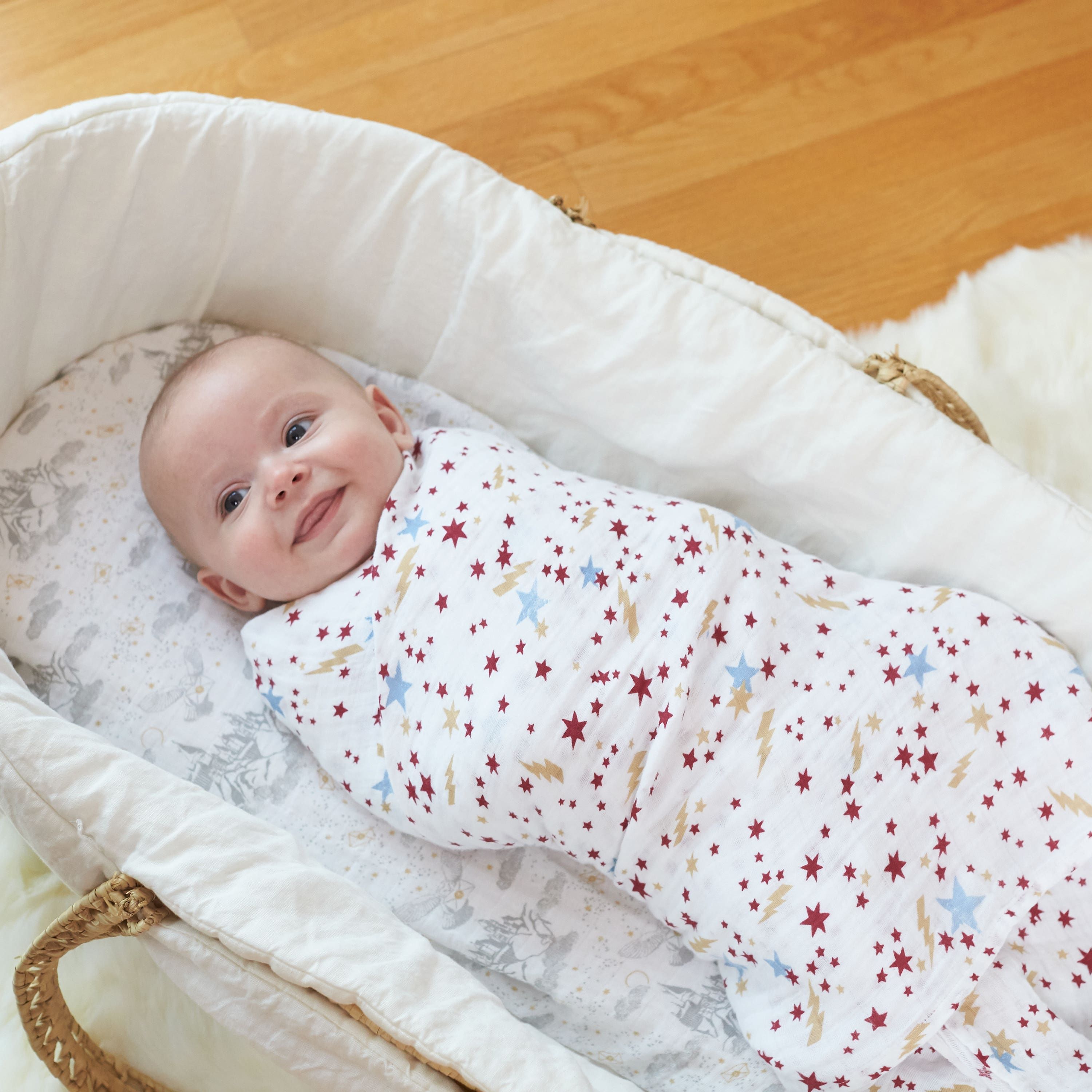 Boutique Iconic 100% Cotton Muslin Swaddle Blanket 4 Pack
