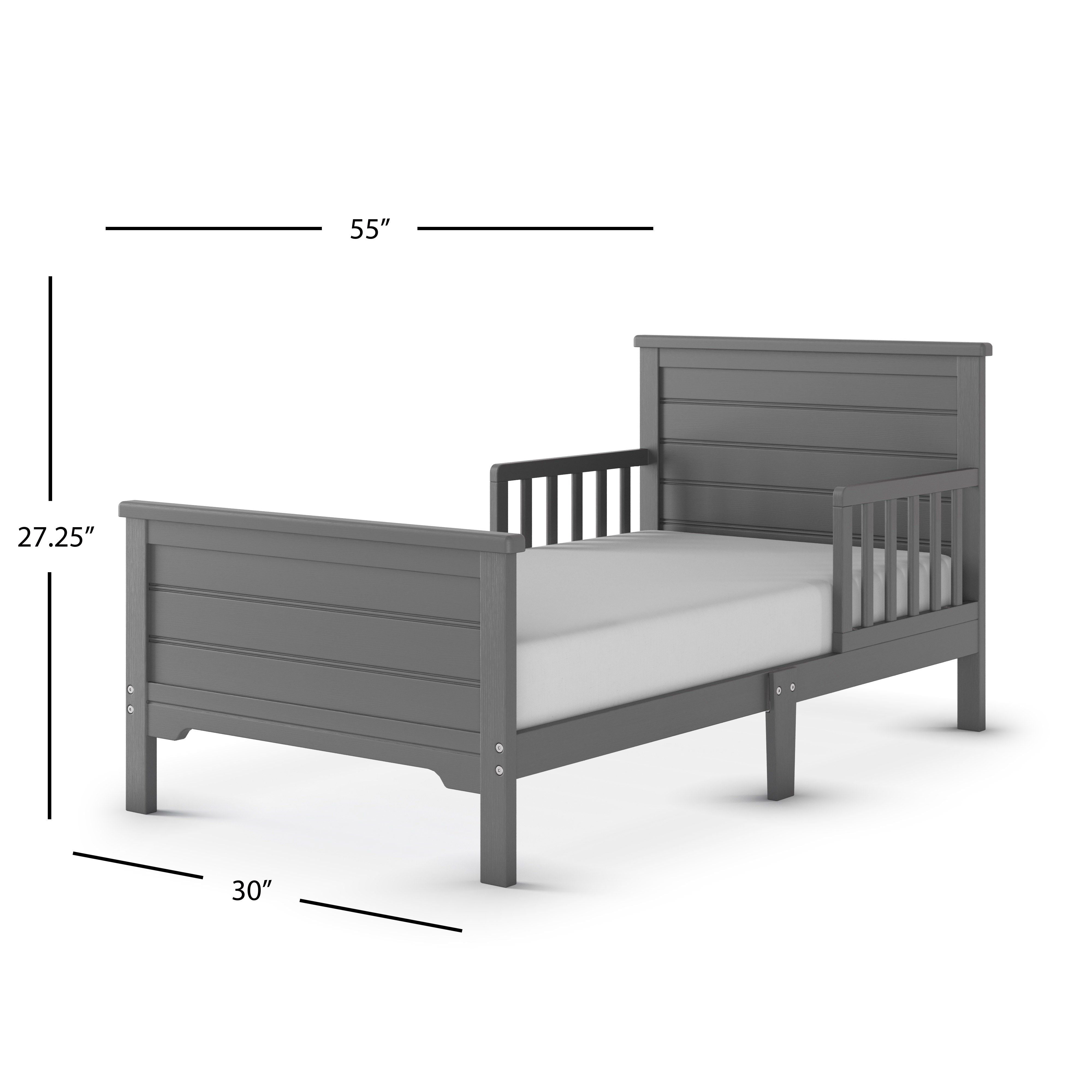 Woodland Toddler Bed, Brushed Pebble