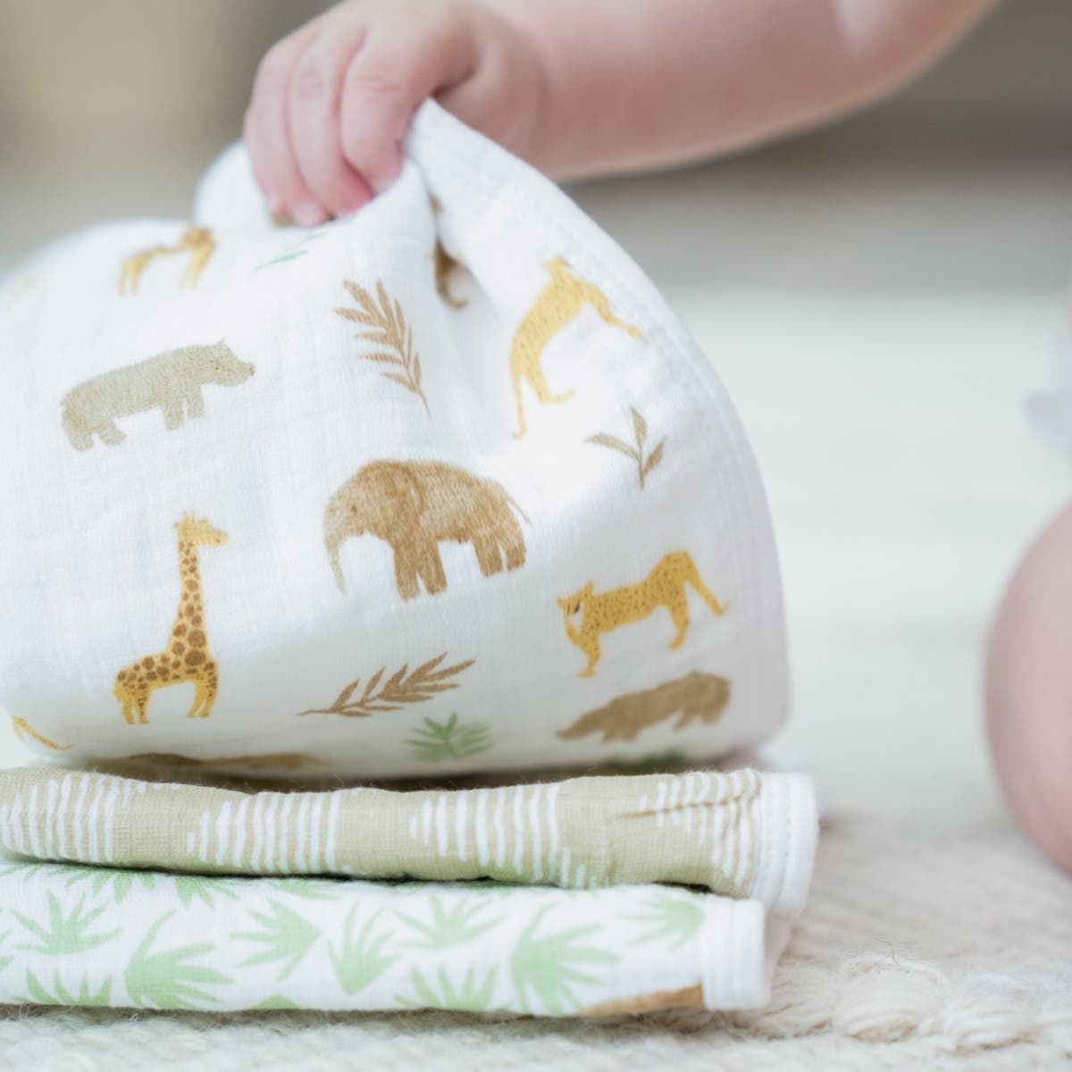 Essential Cotton Muslin Washcloths 3 Pack