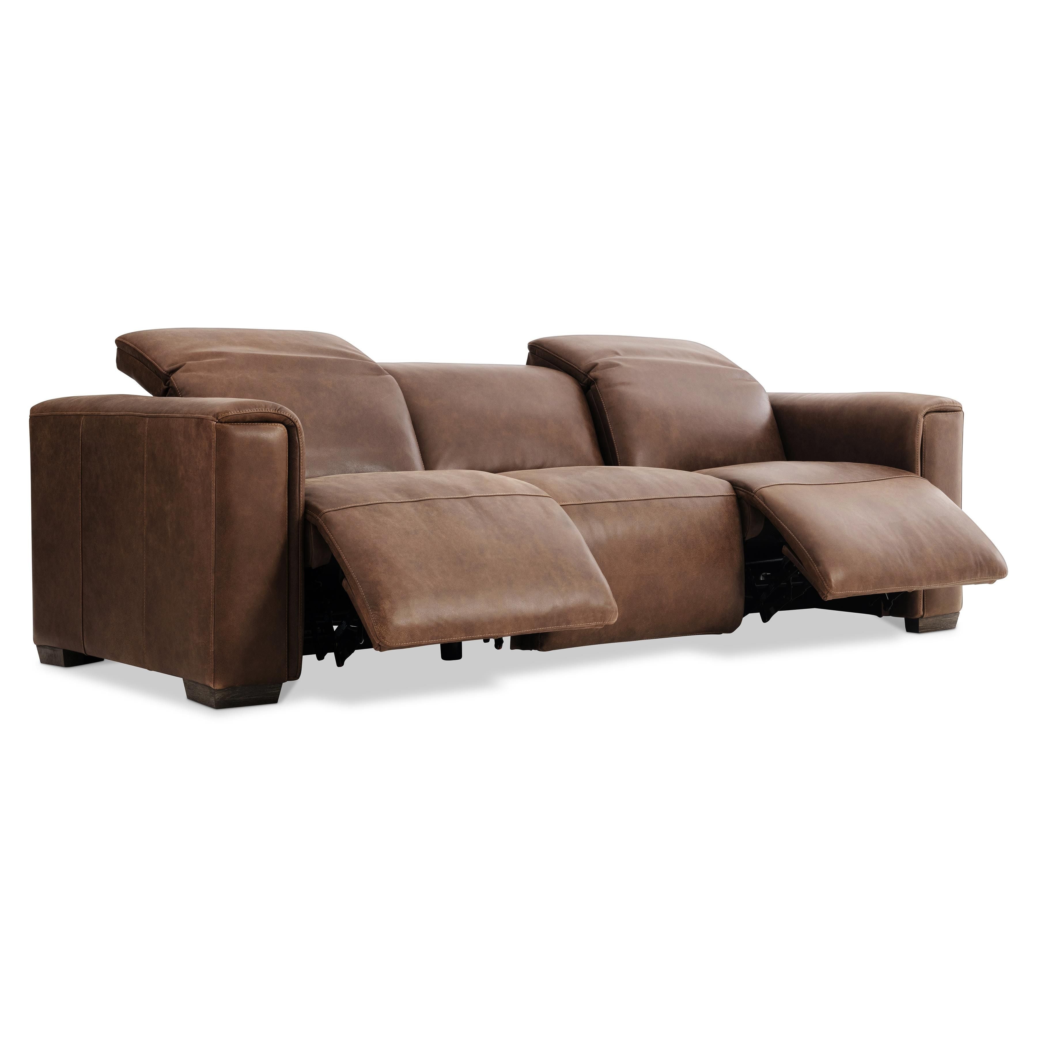 Bernhardt Furniture – Billings Leather Power Motion Sofa