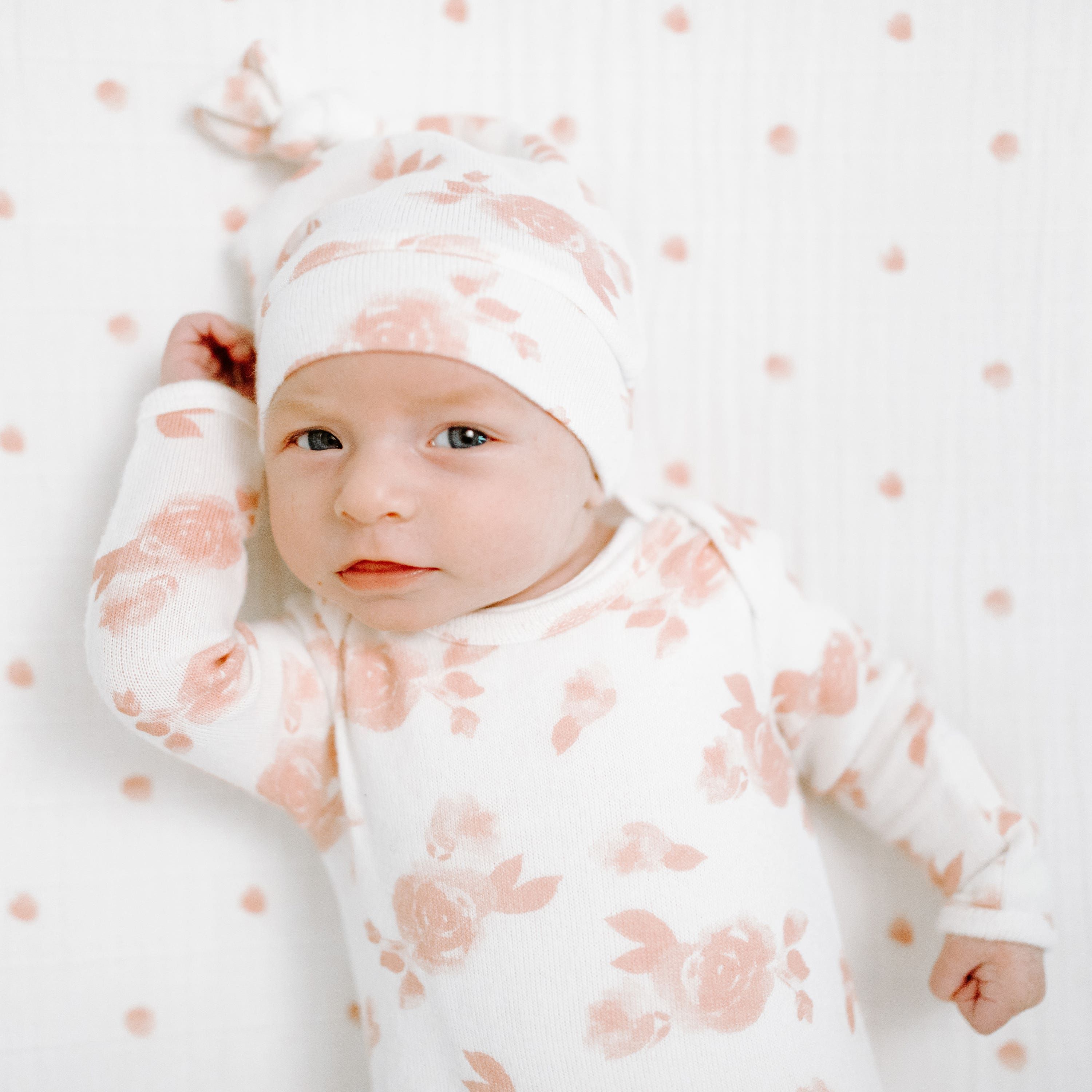 Snuggle Knit™ Newborn Gown and Hat Set