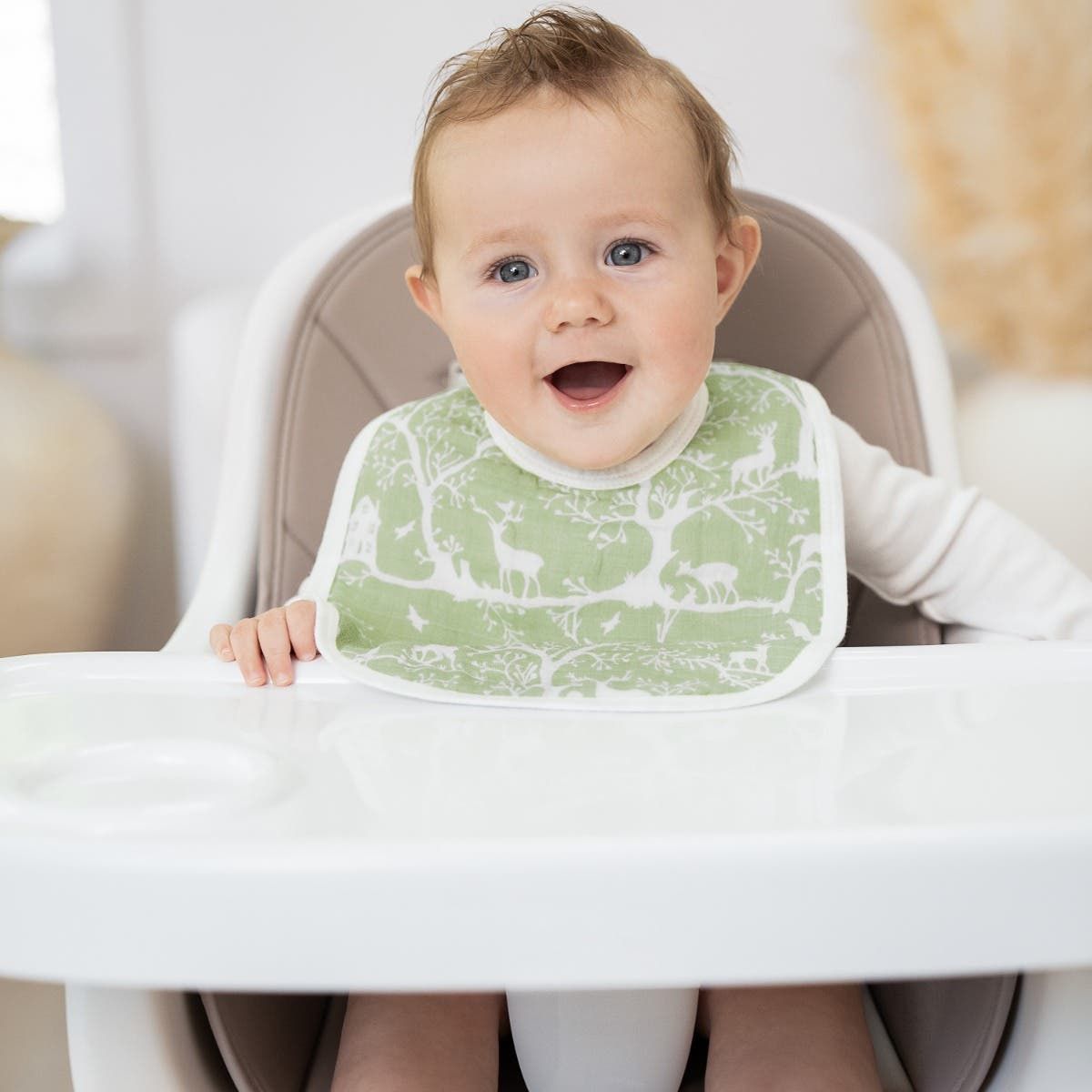 Essentials Cotton Muslin Snap Bibs 3 Pack