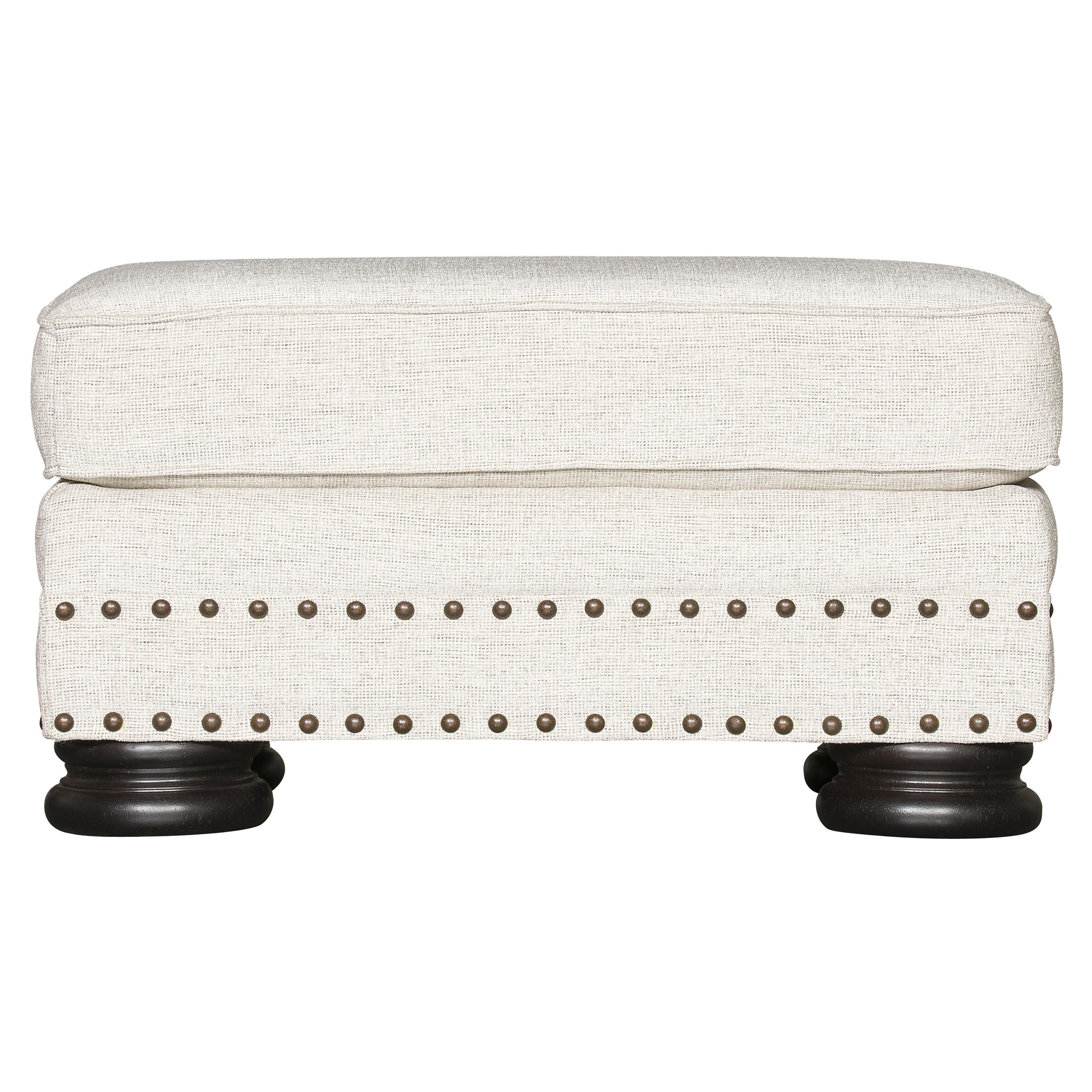 Bernhardt Furniture Foster Fabric Ottoman