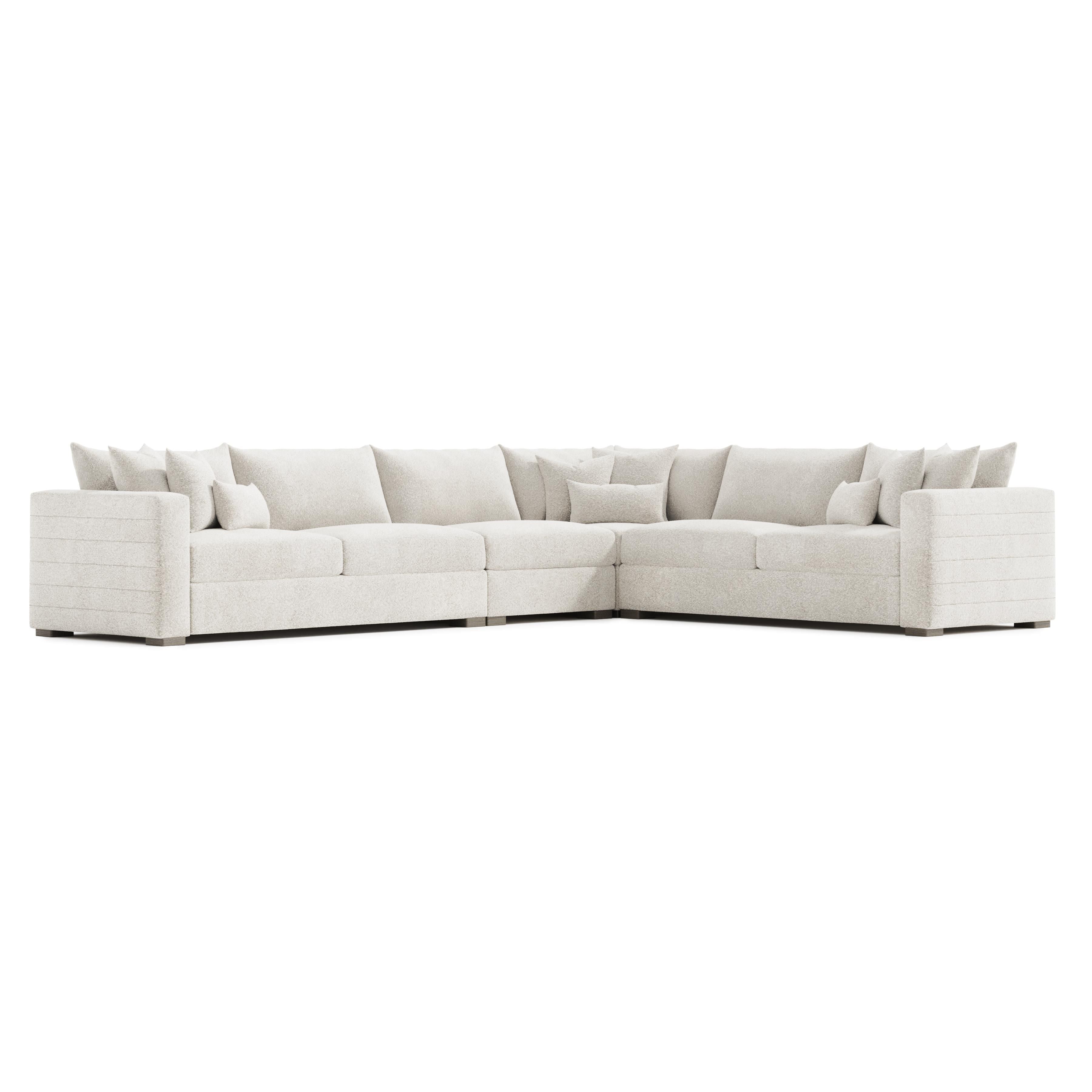 Bernhardt Helena Fabric Sectional Wood Foot