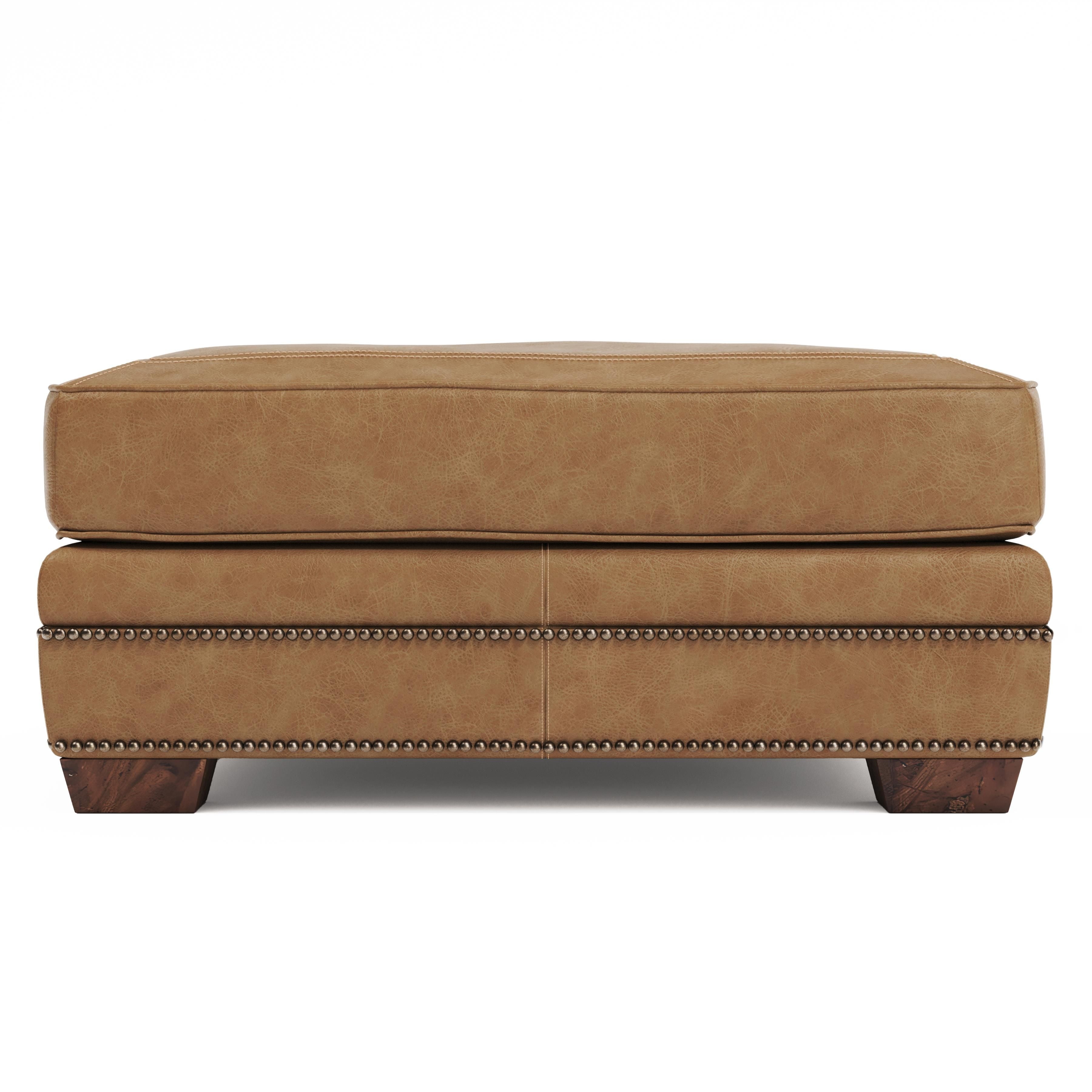 Bernhardt Furniture Grandview Leather Ottoman