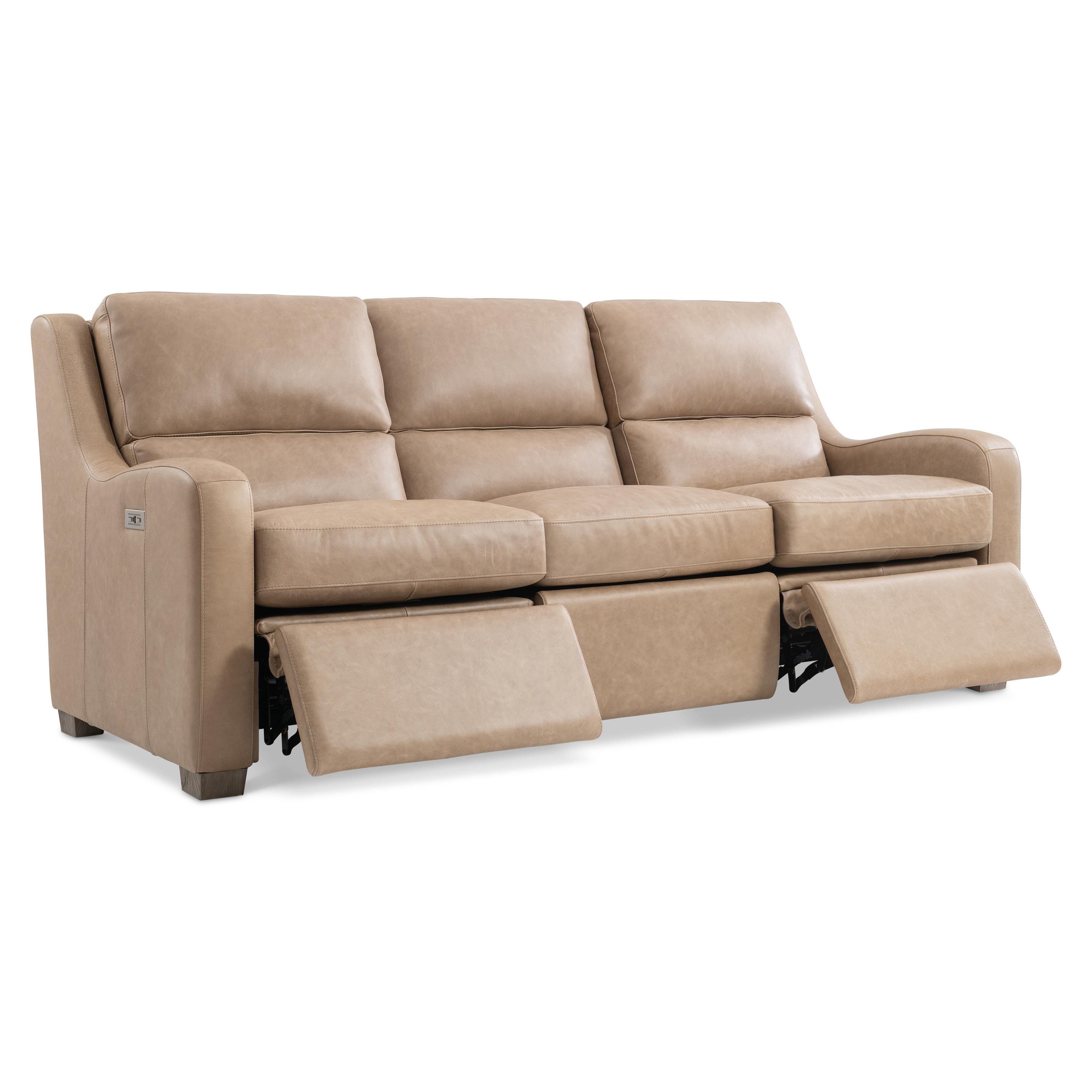 Bernhardt Ventura Leather Power Motion Sofa