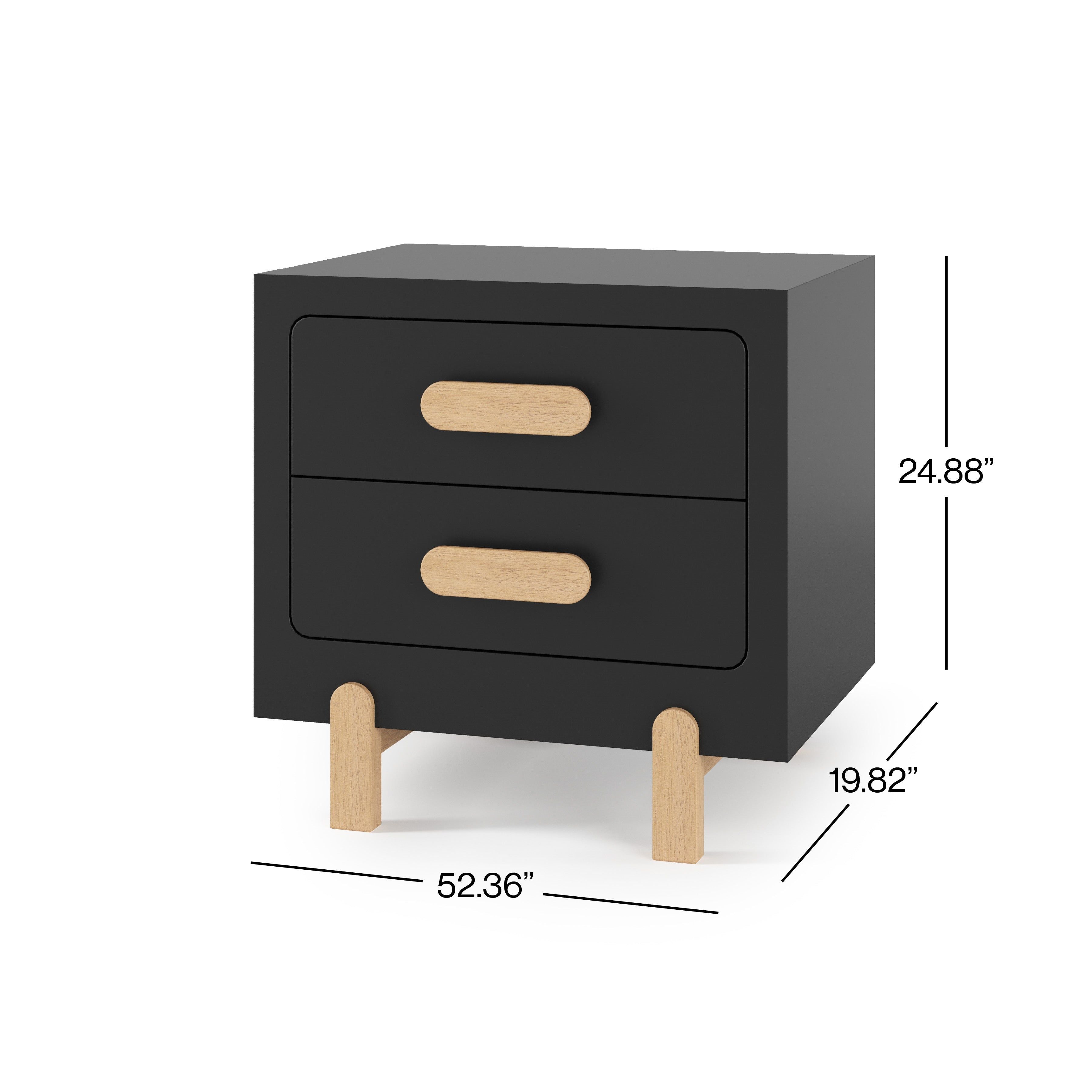 Park Heights Night Stand - Caviar Black