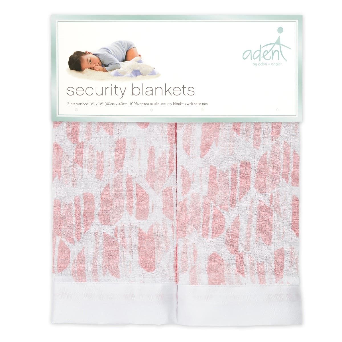 Essentials Cotton Muslin Security Blankets 2 Pack