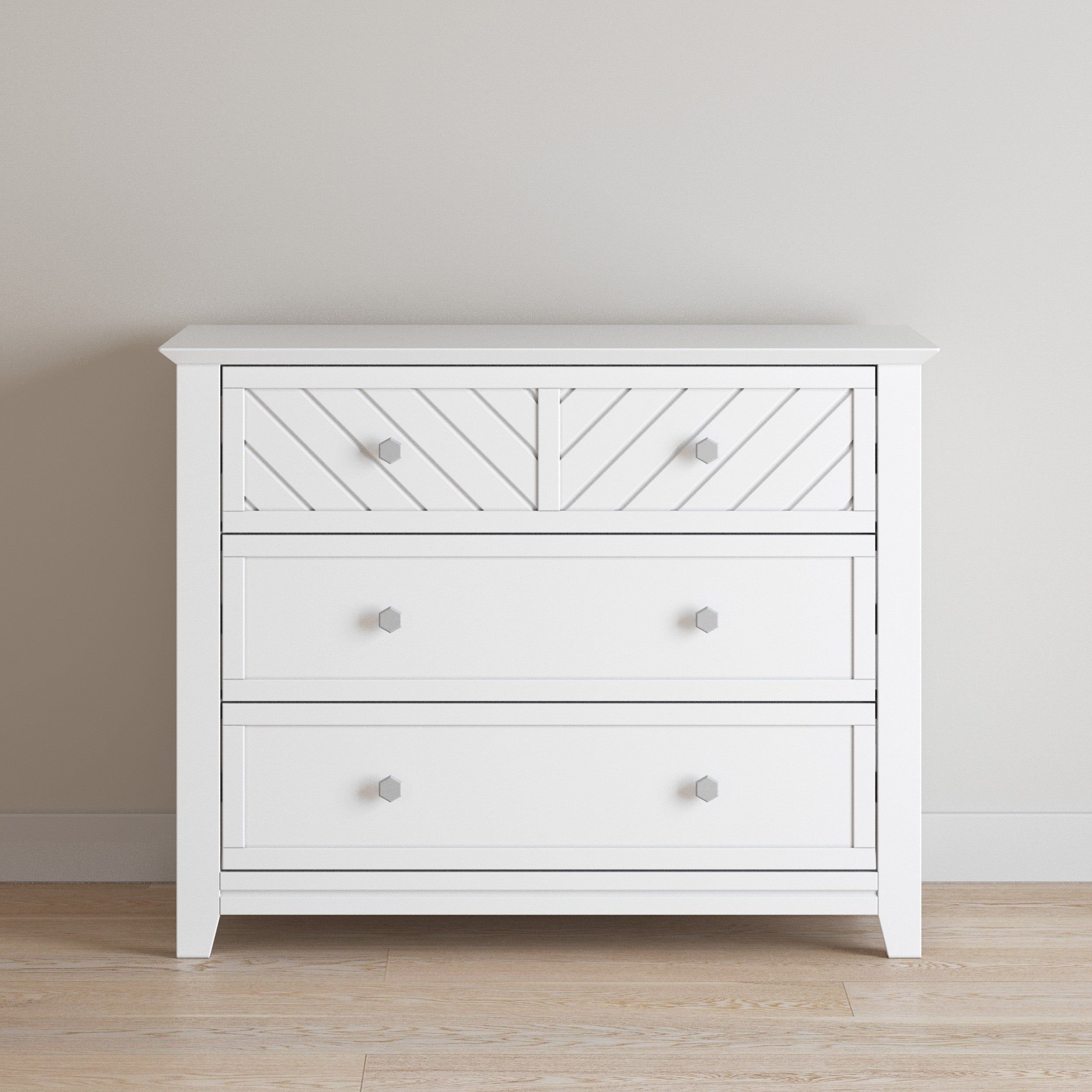 Atwood 3-Drawer Dresser, Matte White