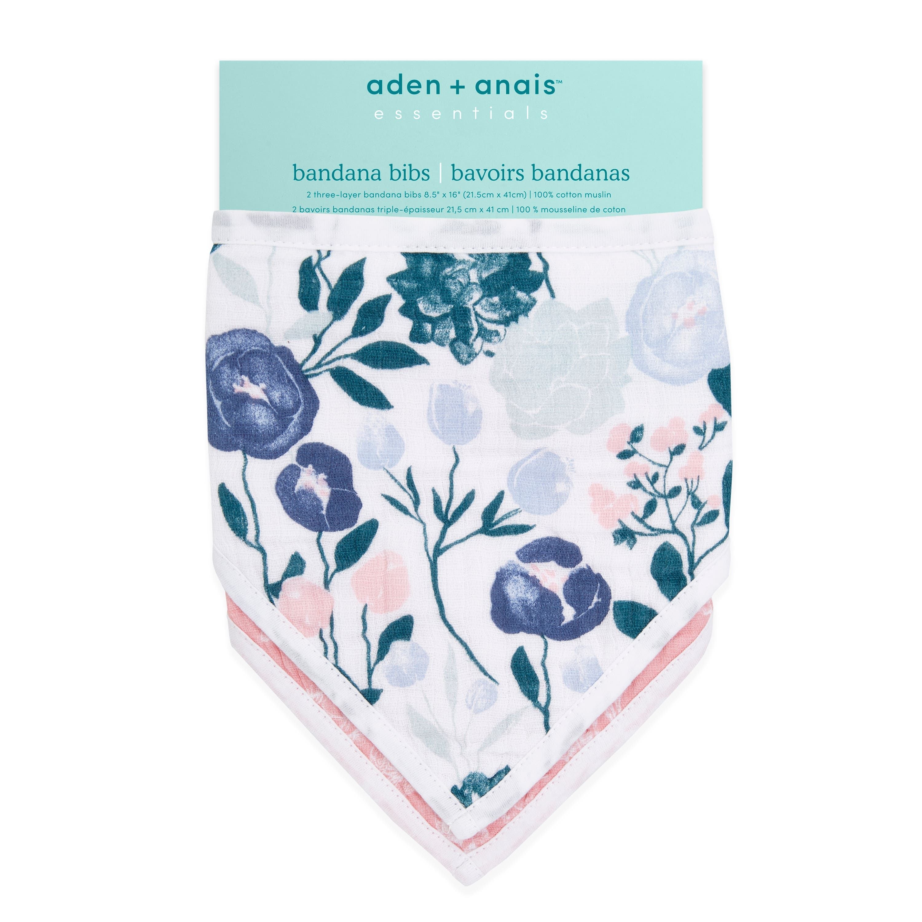 Essentials Cotton Muslin Bandana Bibs 2 Pack