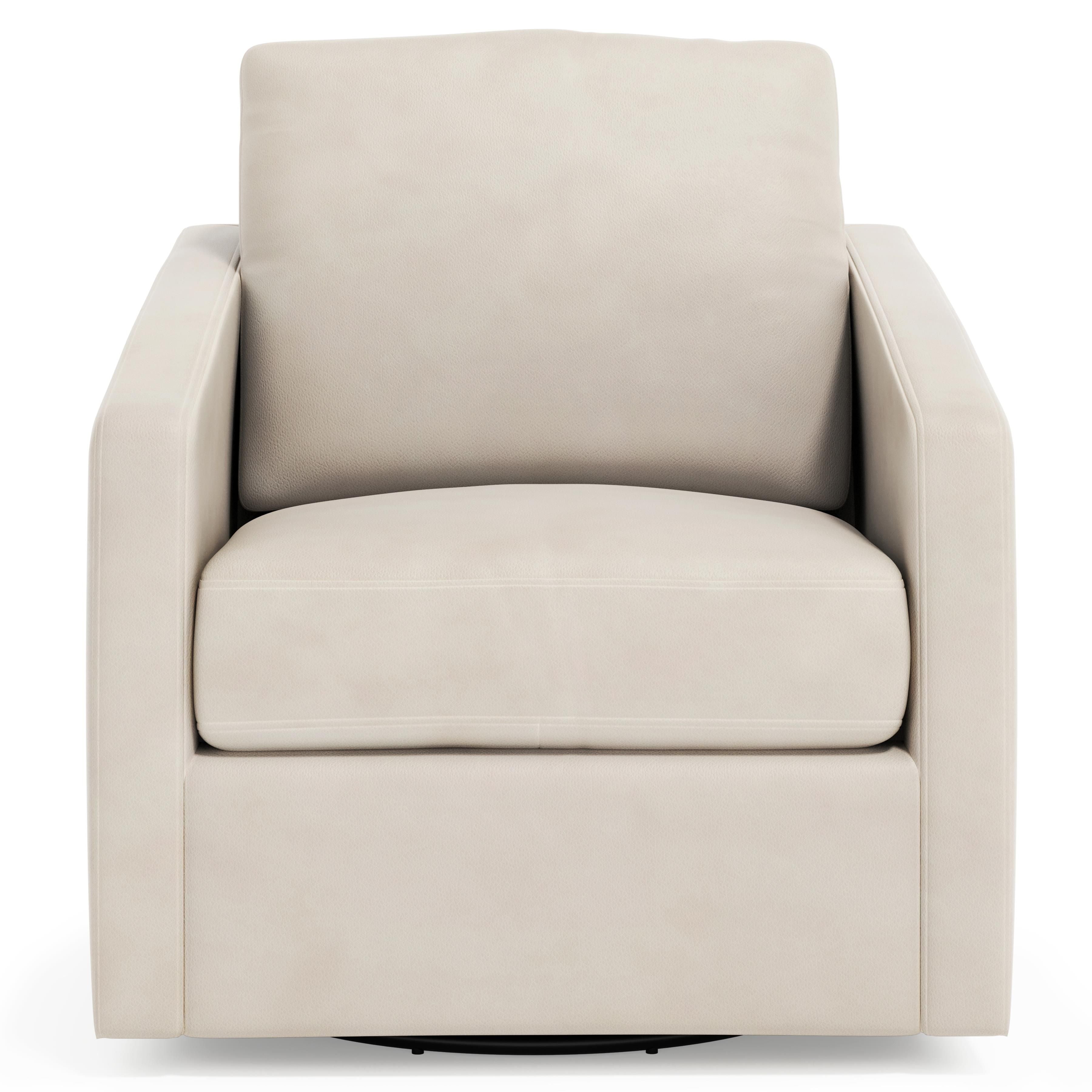 Bernhardt Furniture Landry Leather Swivel Chair