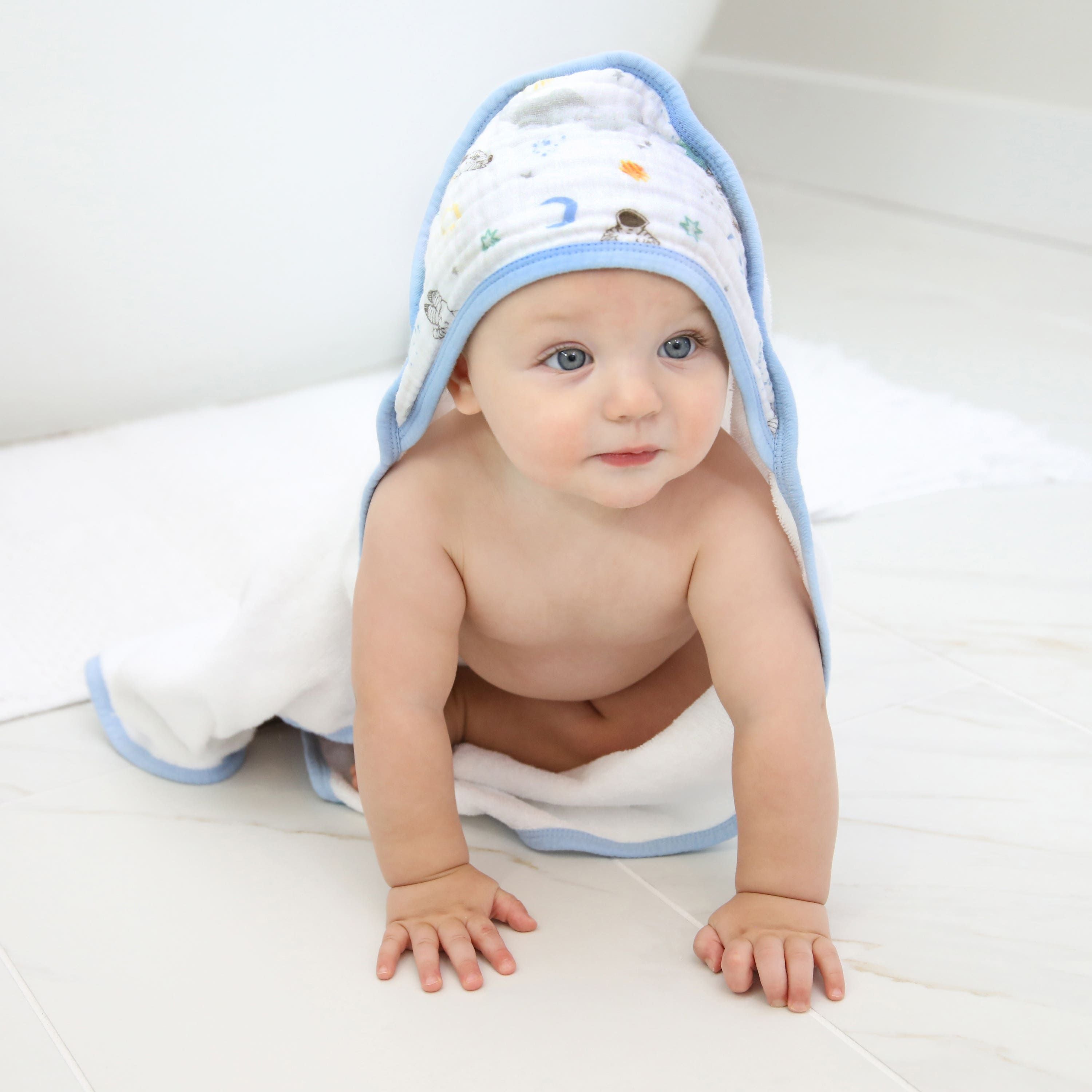 Essentials Cotton Muslin Hooded Towels 2 Pack